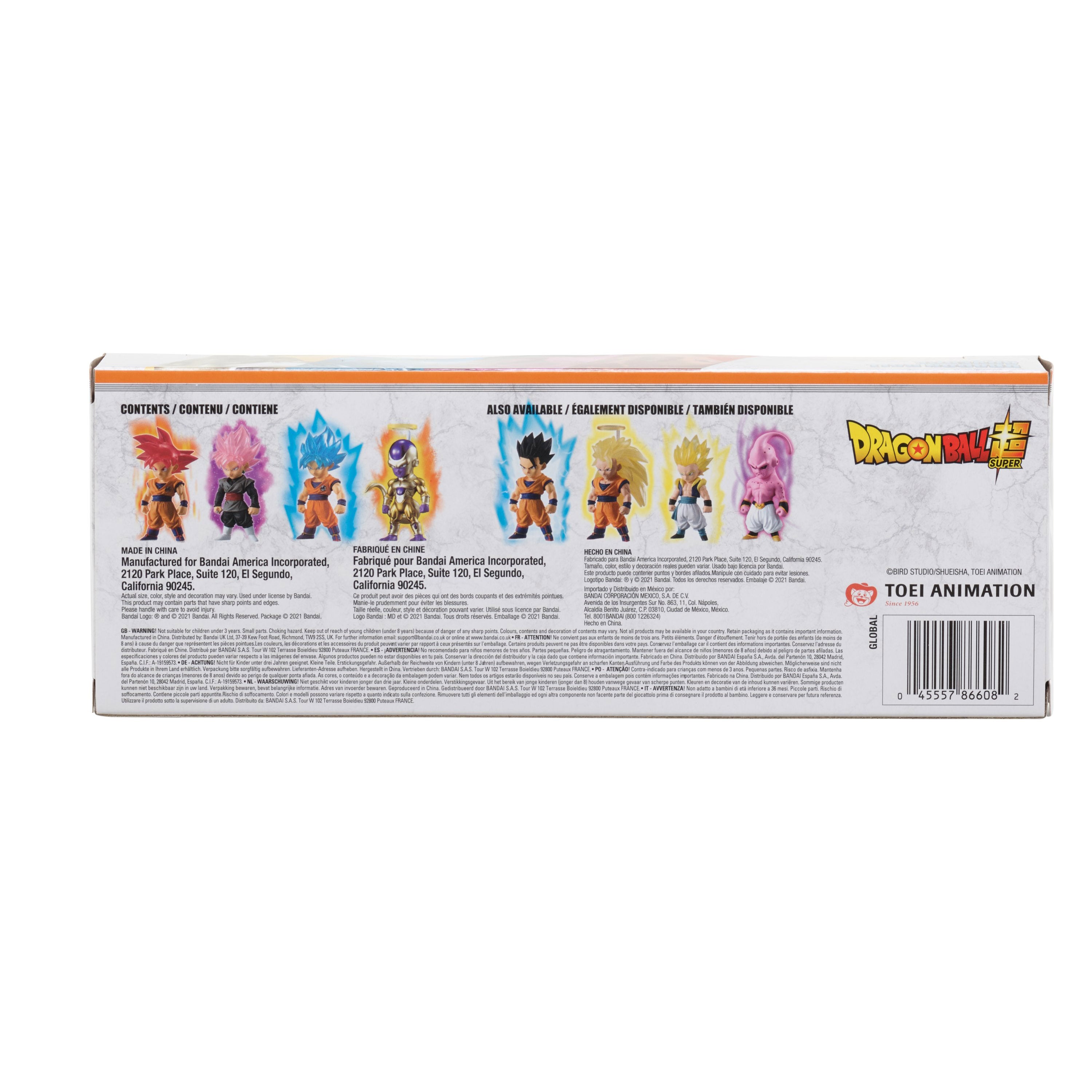 Bandai Adverge "Dragon Ball Super" Set of 4 (Goku Rose, SS Blue Goku, Golden Freiza, Goku God) | 045557866082