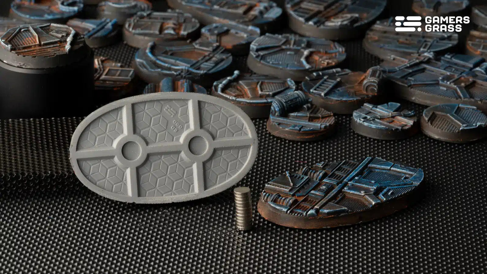 Gamers Grass Battle Ready Bases - Spaceship Corridor - Oval 60mm (x4) | 738956790279