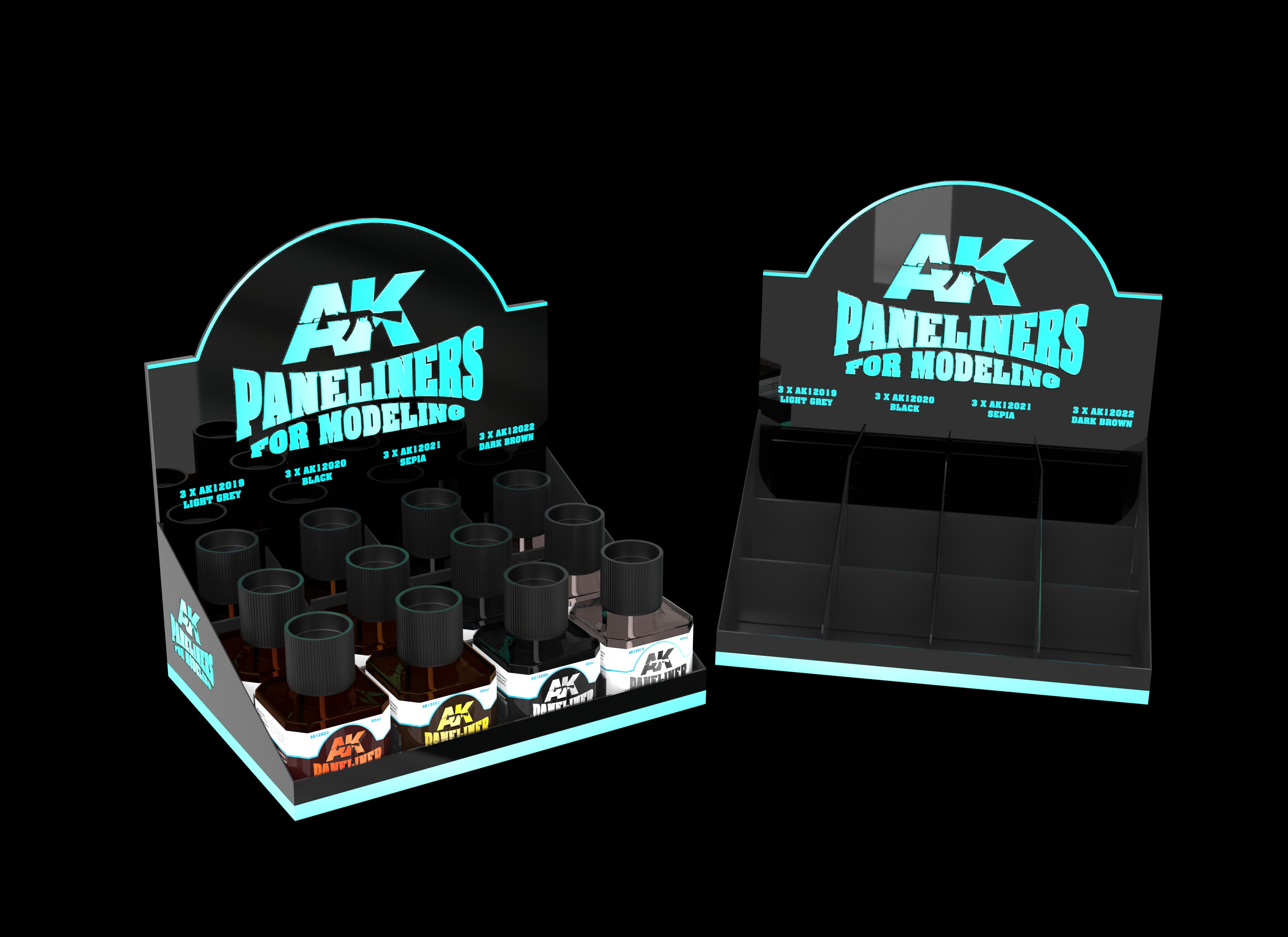 AK Interactive Paneliners for Modeling Box | 8435568305991