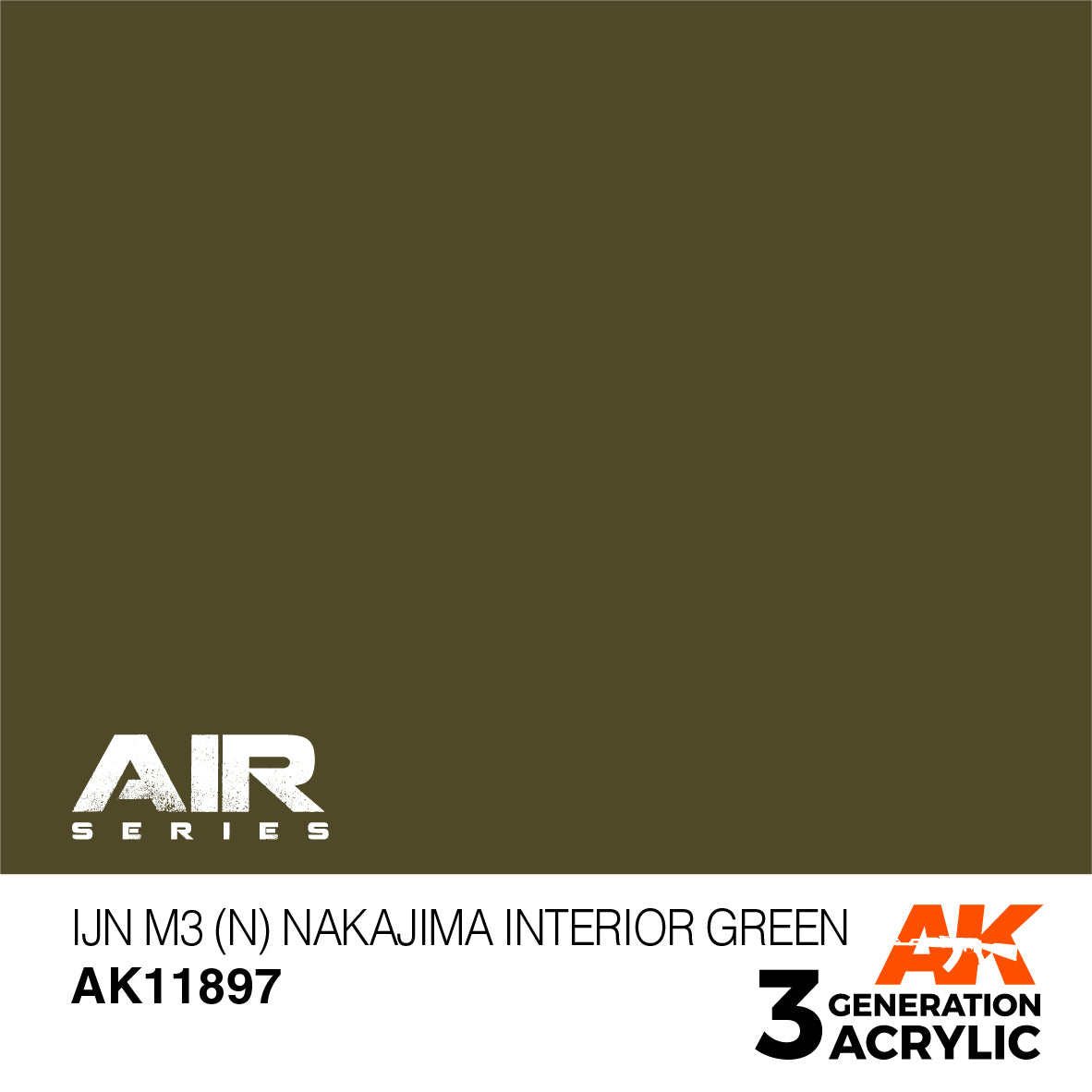 AK Interactive 3G Air - IJN M3 (N) Nakajima Interior Green | 8435568315617