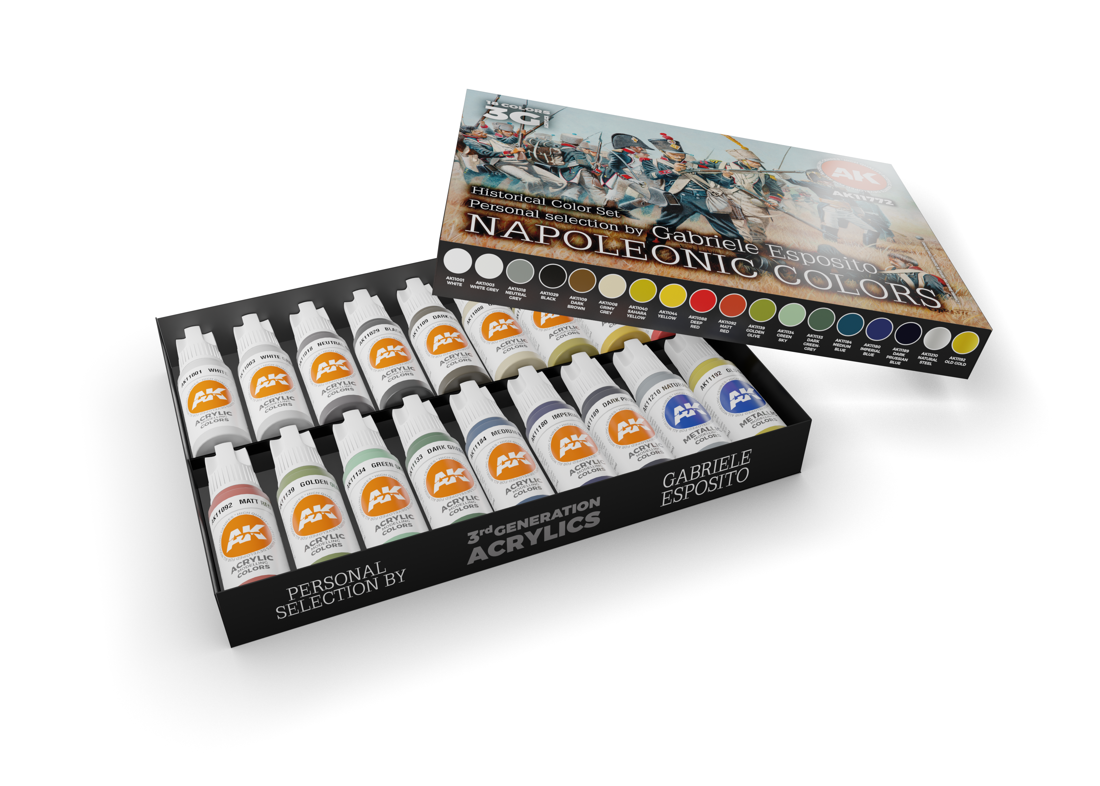 AK Interactive Historical Color Set. Napoleonic Colors By Gabriele Esposito | 8435568331761