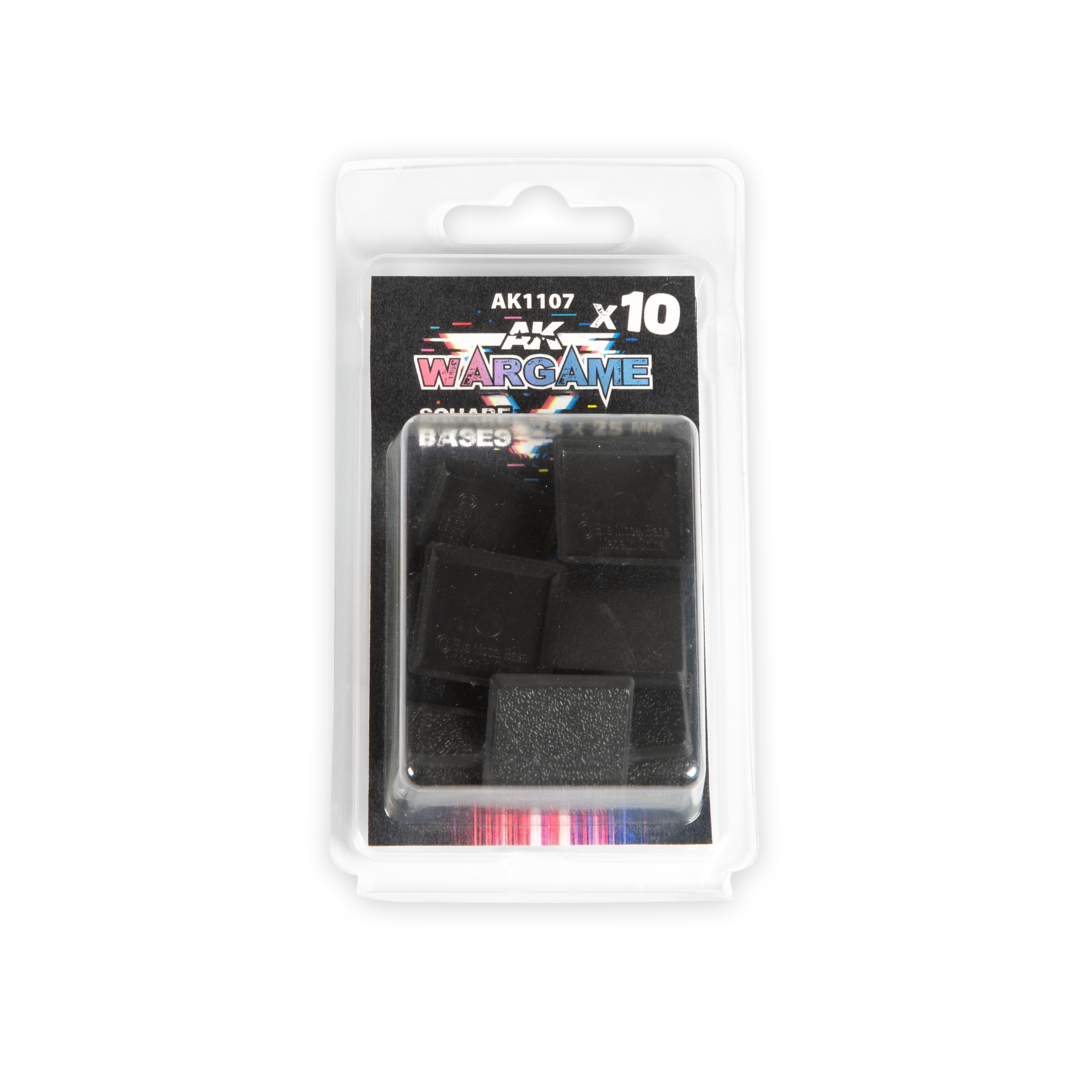 AK Interactive Plastic Wargame Bases. Square Base 25X25mm (10 Units) | 8435568328808