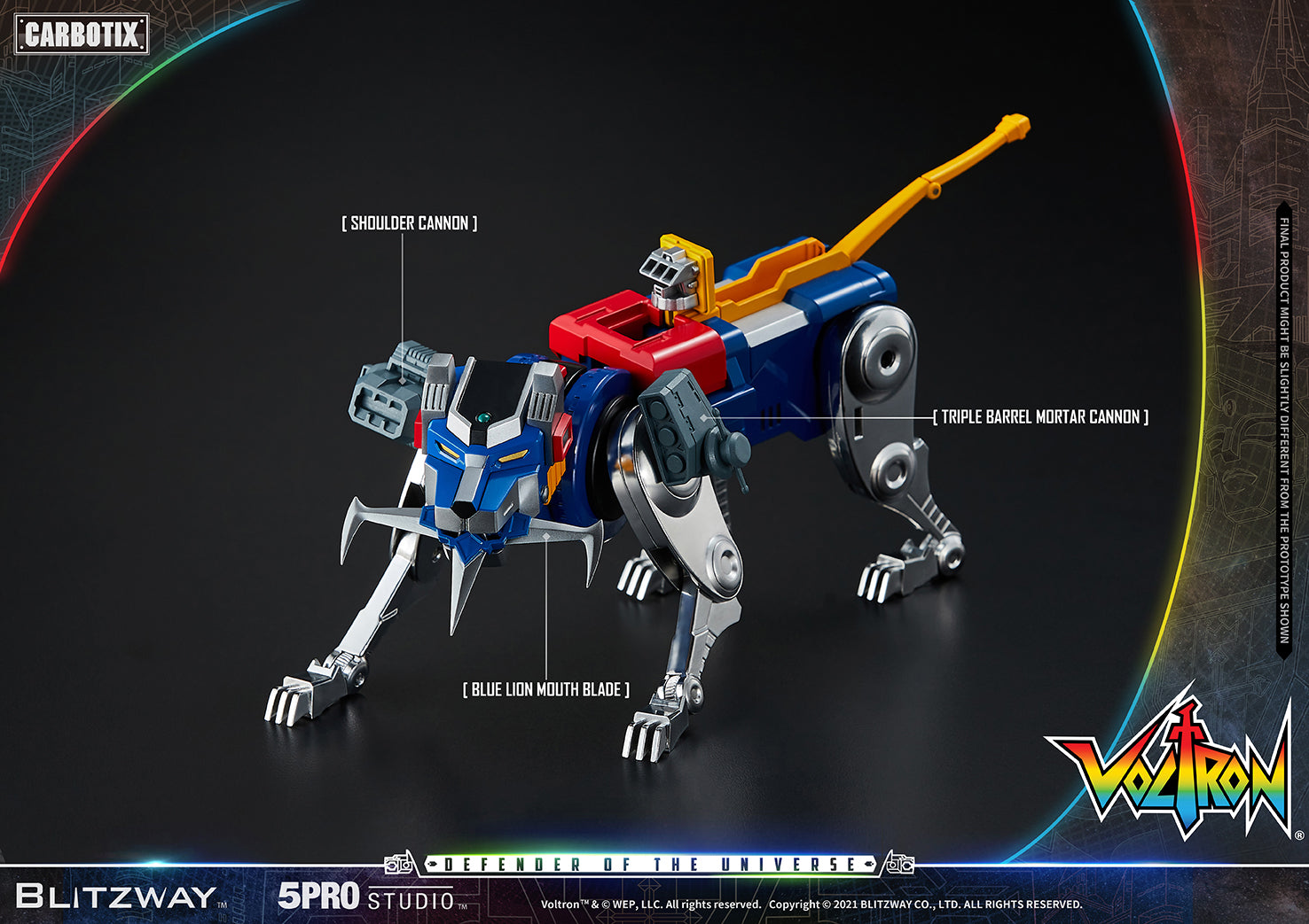 Blitzway 'Voltron' 5Pro Studio CARBOTIX Series, Action Figure | 8809321479531