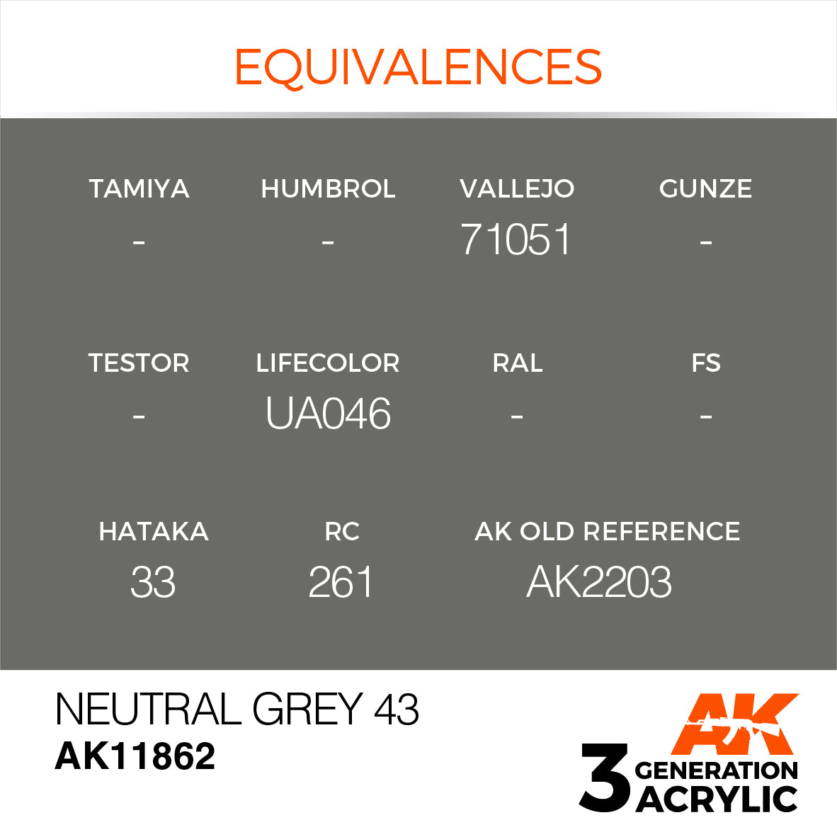 AK Interactive 3G Air - Neutral Grey 43 | 8435568315266