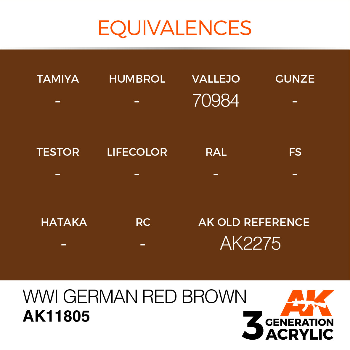 AK Interactive 3G Air - WWI German Red Brown | 8435568314696