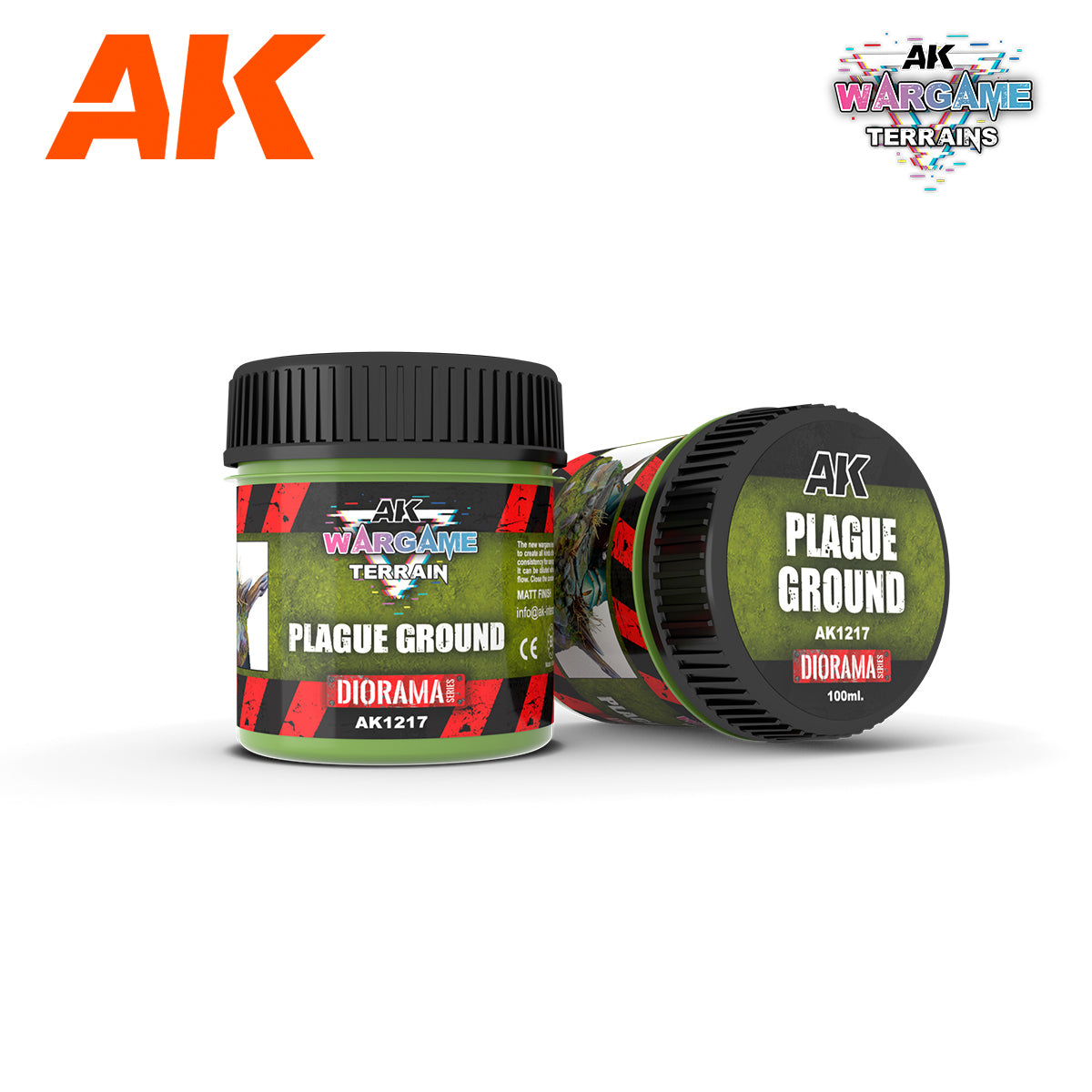 AK Interactive Wargame Battle Ground Terrains Plague Ground - 100ml (Acrylic) | 8435568330917