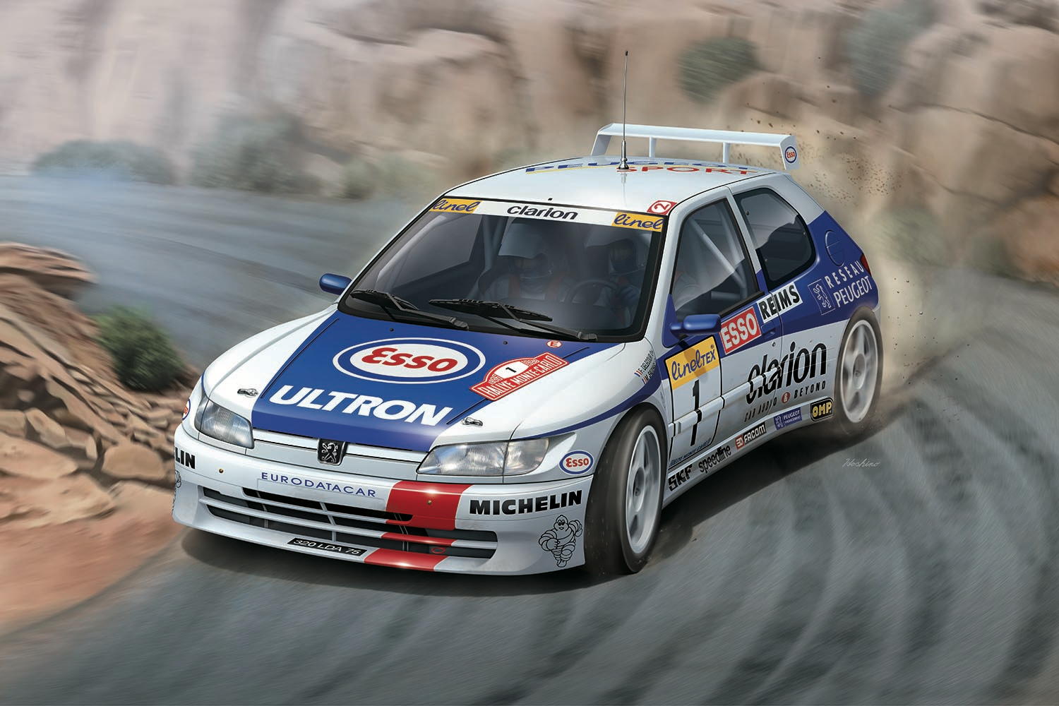 Platz NuNu 1/24 PEUGEOT 306 MAXI 1996 Monte Carlo Rally with Masking Sheet | 4545782078480