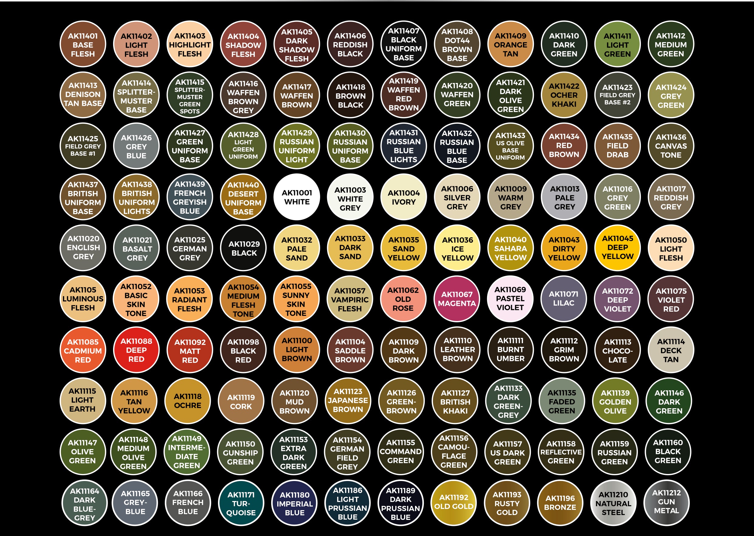 AK 3G Plastic Briefcase 120 Figure Colors | 8435568333451