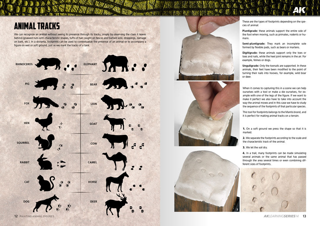 AK Interactive Learning Series #14 Pintura de Figuras de animals (Spanish) | 8435568334670