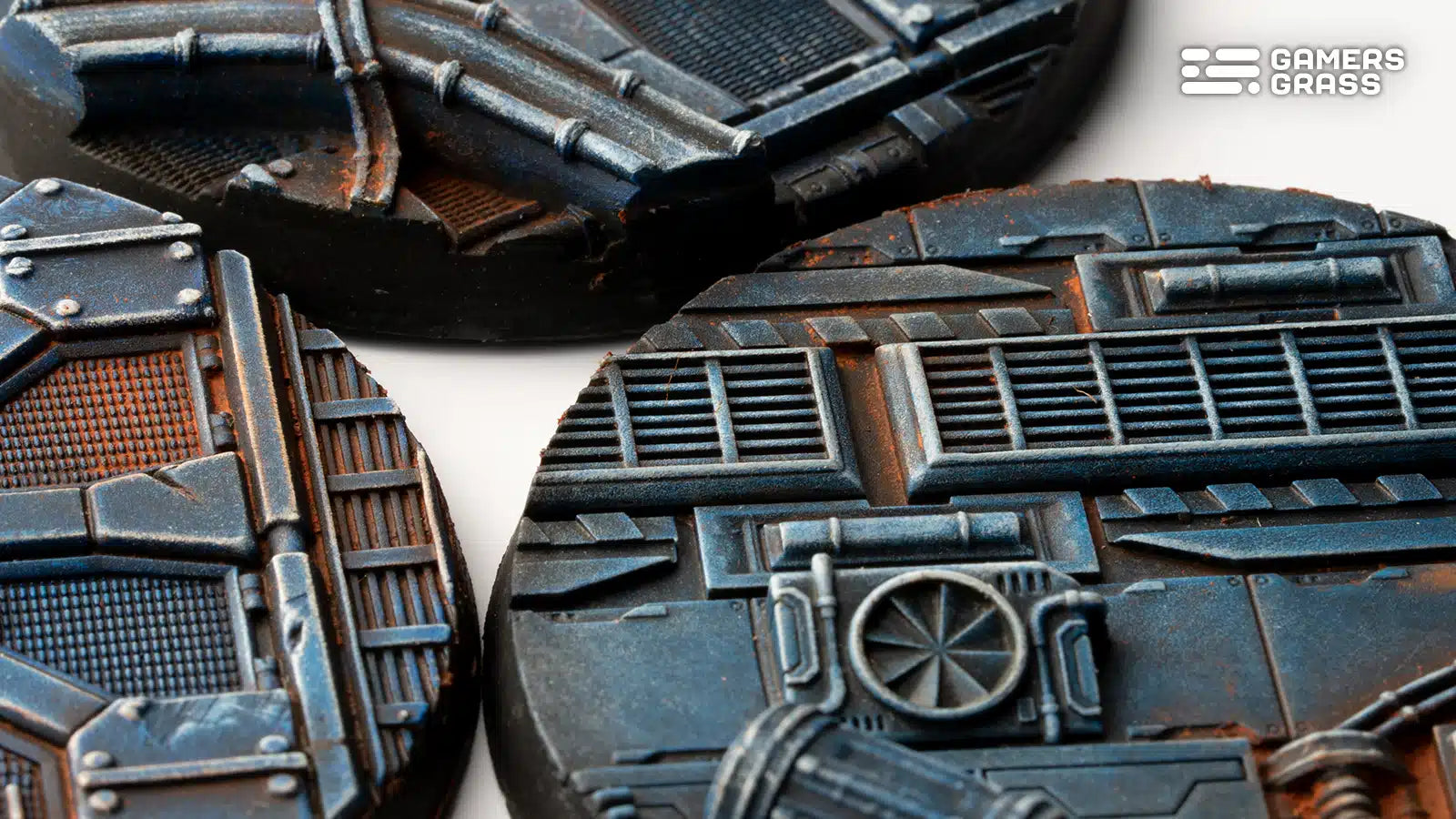 Gamers Grass Battle Ready Bases - Spaceship Corridor - Round 60mm (x2) | 738956790255