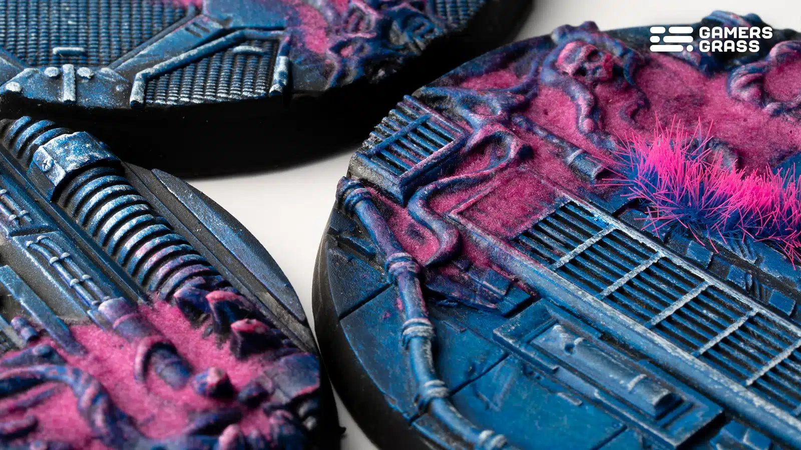 Gamers Grass Battle Ready Bases - Alien Infestation - Round 60mm (x2) | 738956790361