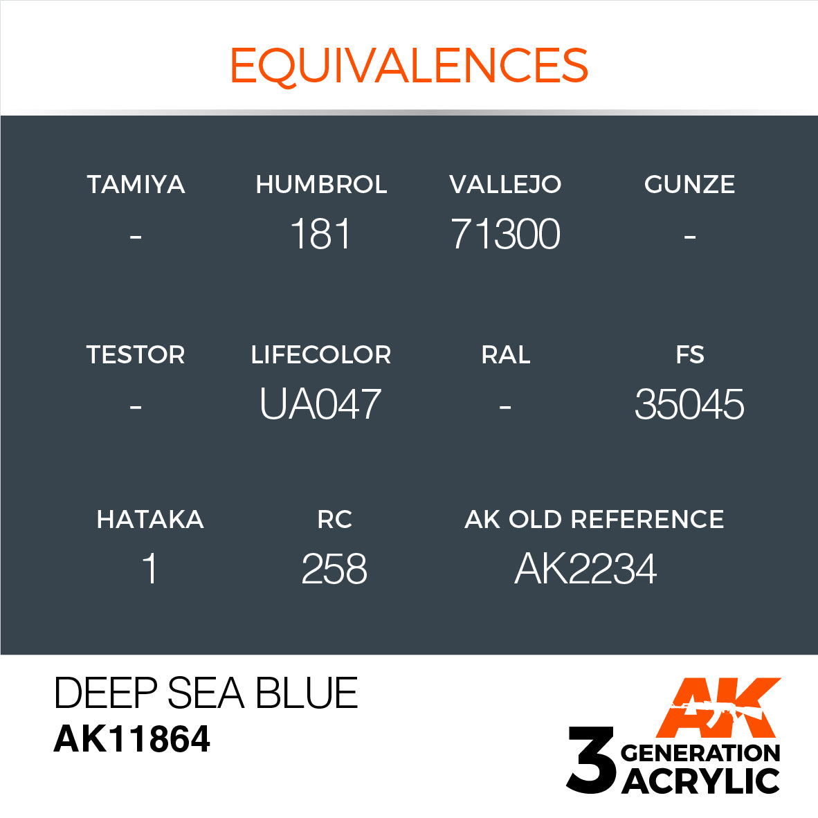 AK Interactive 3G Air - Deep Sea Blue | 8435568315280