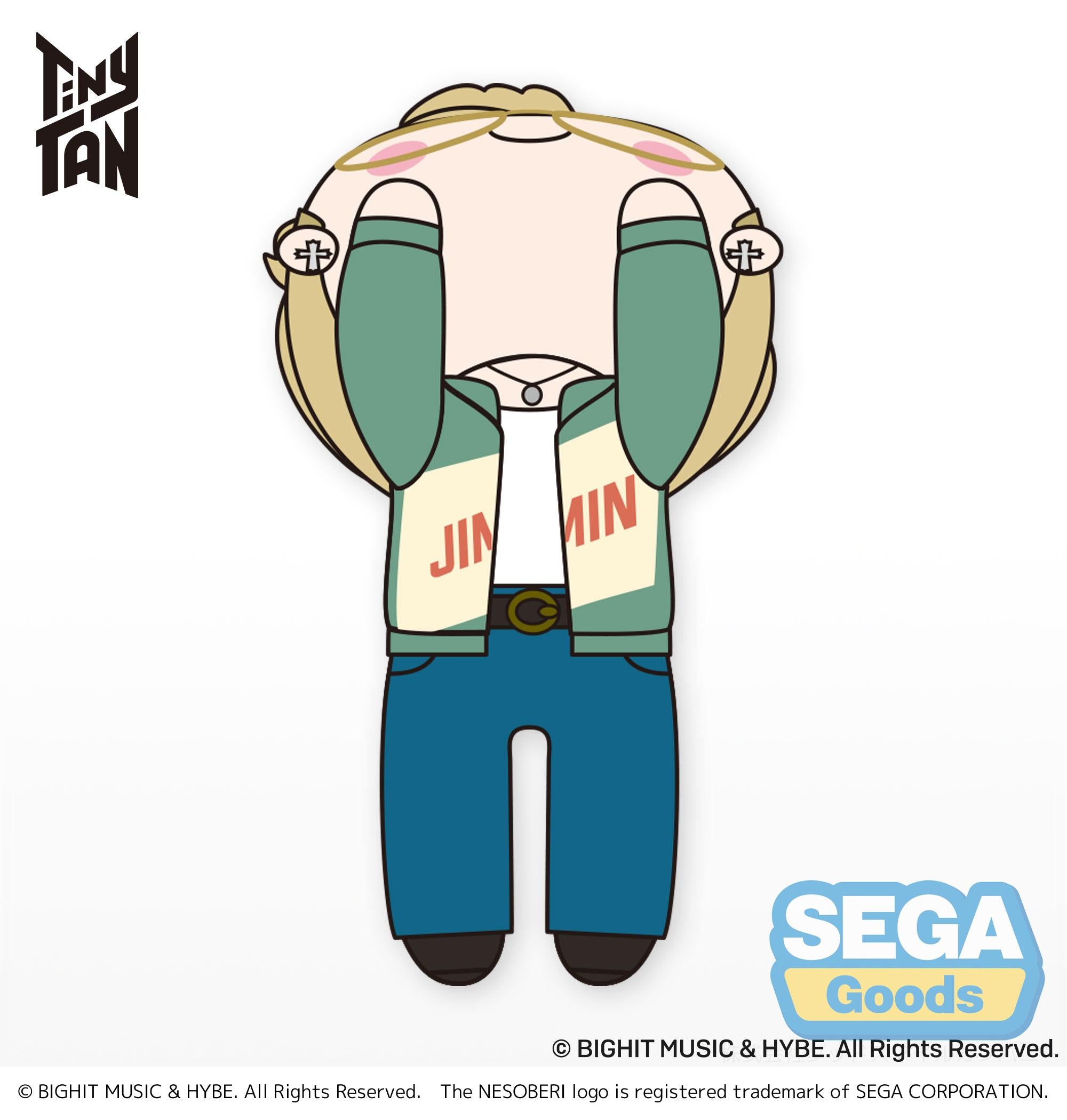 SEGA TinyTAN Series Dynamite Jimin Nesoberi (Lay-Down) Tera Jumbo Plush | 4580779526483