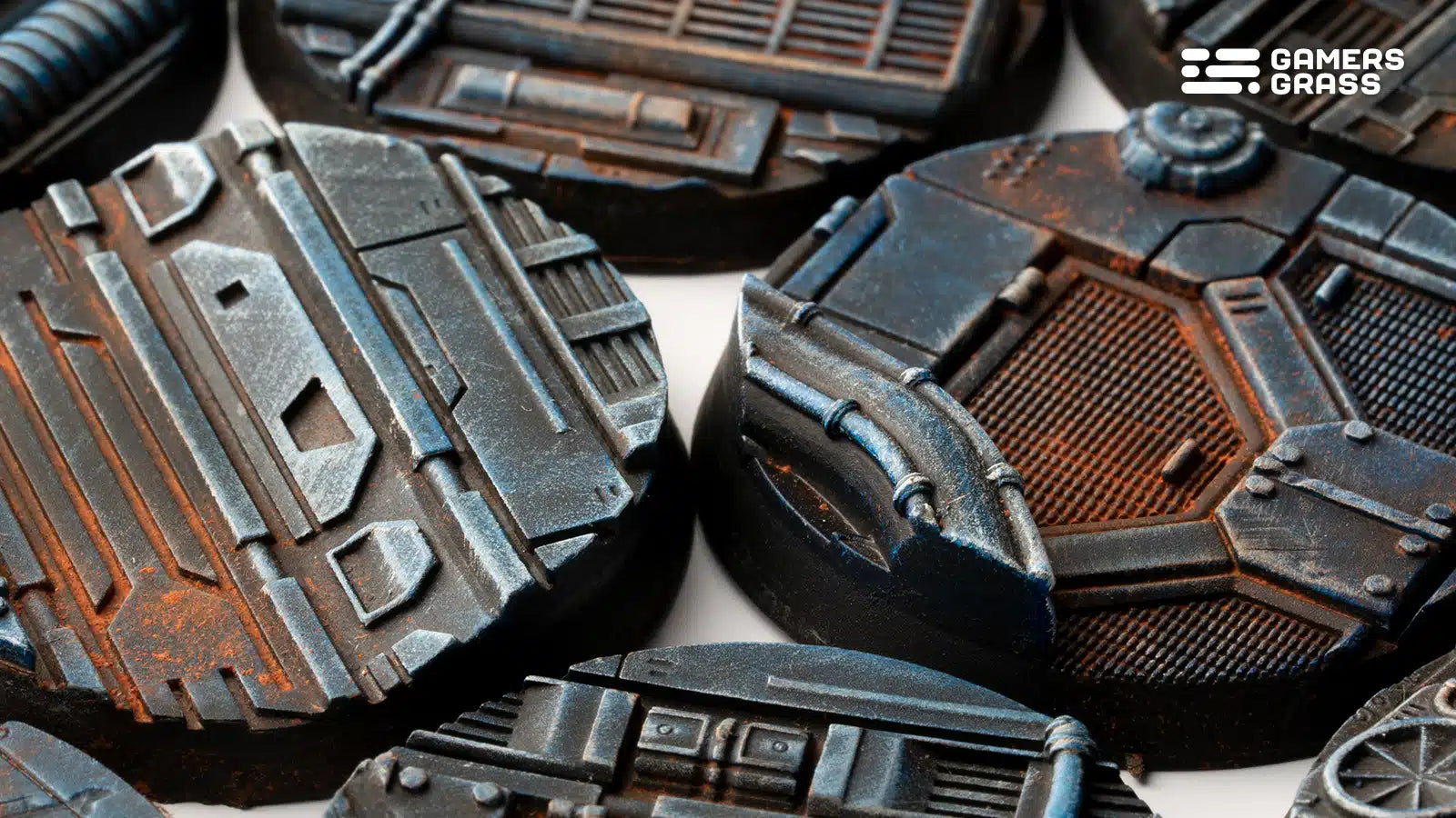 Gamers Grass Battle Ready Bases - Spaceship Corridor - Round 40mm (x5) | 738956790231
