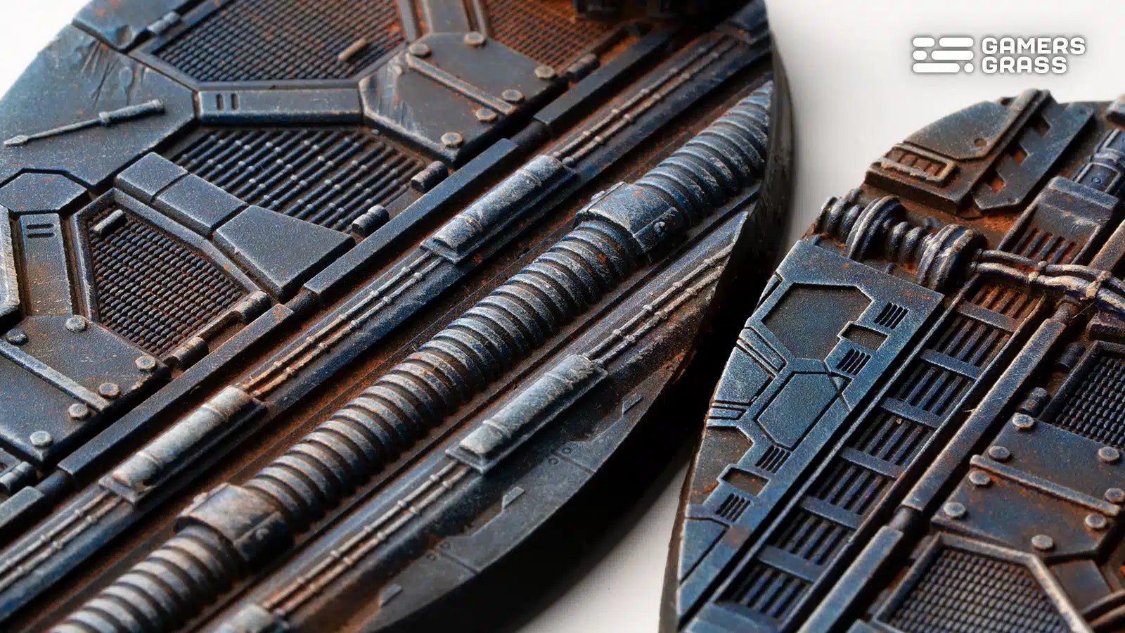 Gamers Grass Battle Ready Bases - Spaceship Corridor - Oval 90mm (x2) | 738956790293