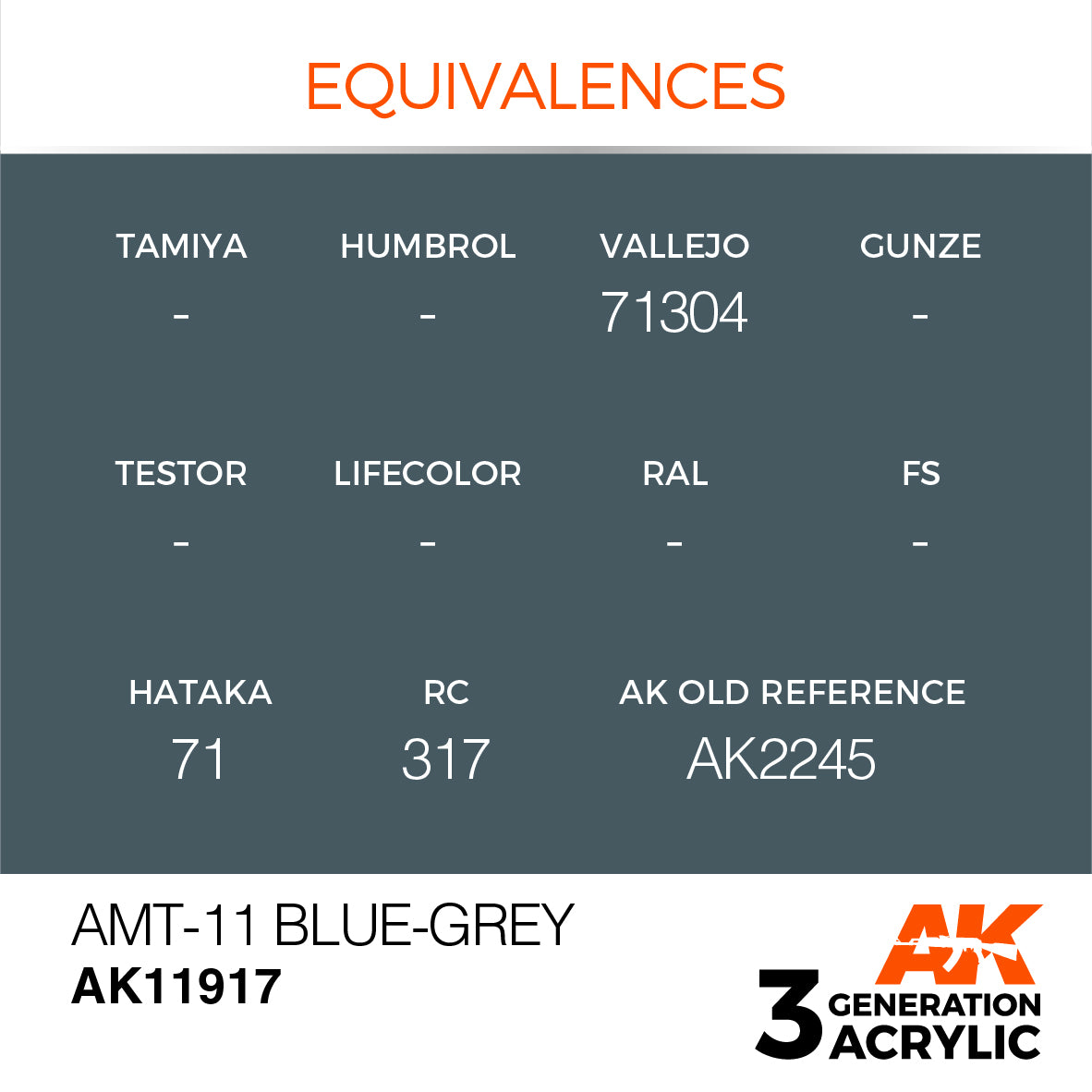 AK Interactive 3G Air - AMT-11 Blue-Grey | 8435568315815