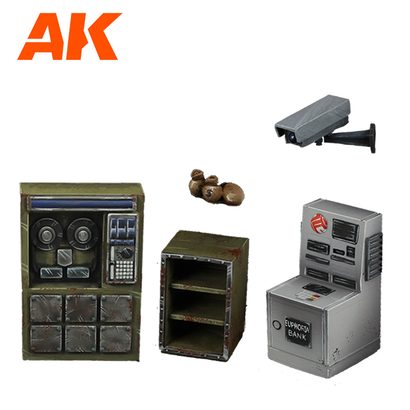 AK Interactive Bank Wargame Set 100% Polyurethane Resin Compatible With 30-35MM Scale | 8435568333291