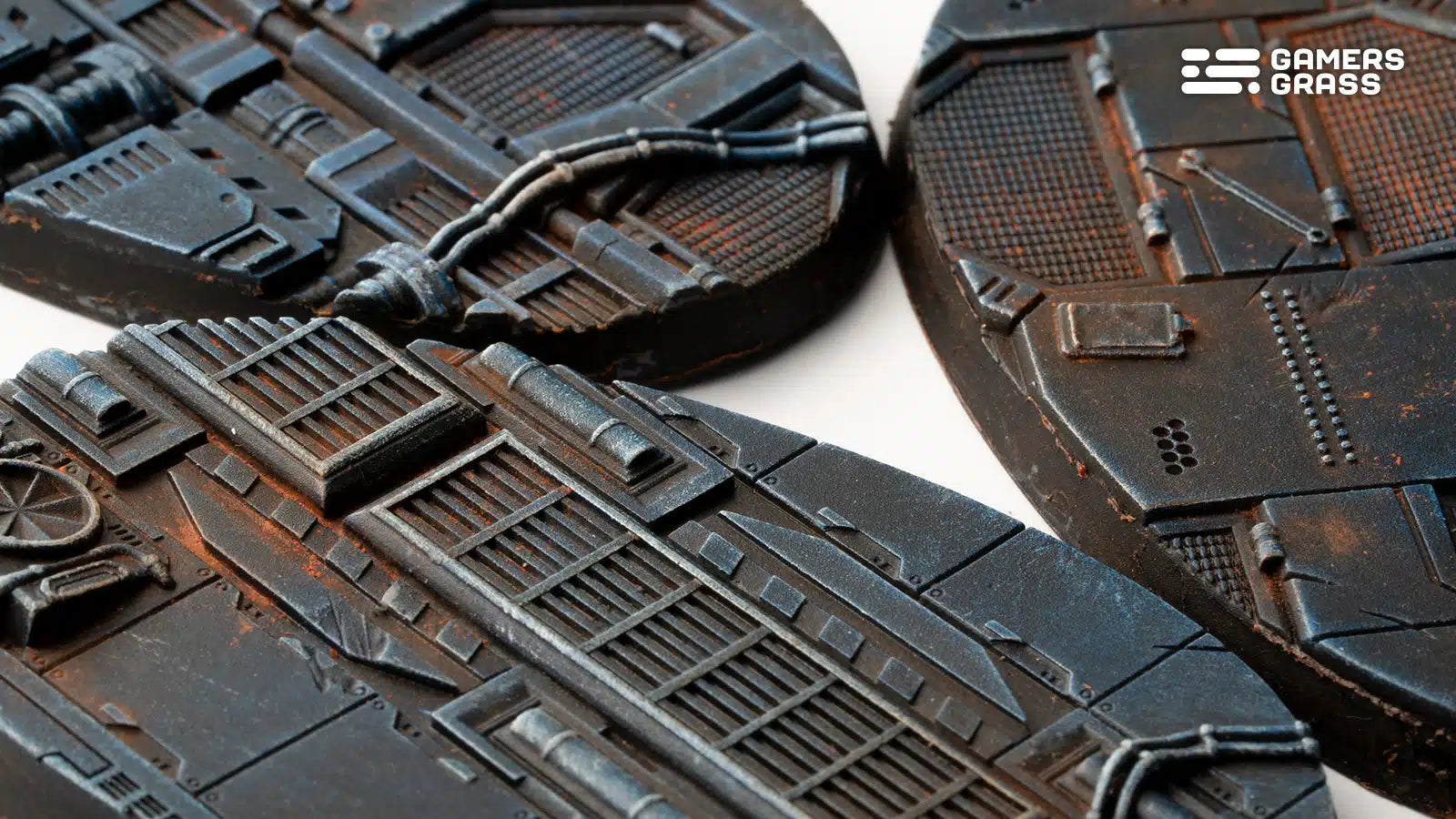 Gamers Grass Battle Ready Bases - Spaceship Corridor - Oval 75mm (x3) | 738956790286