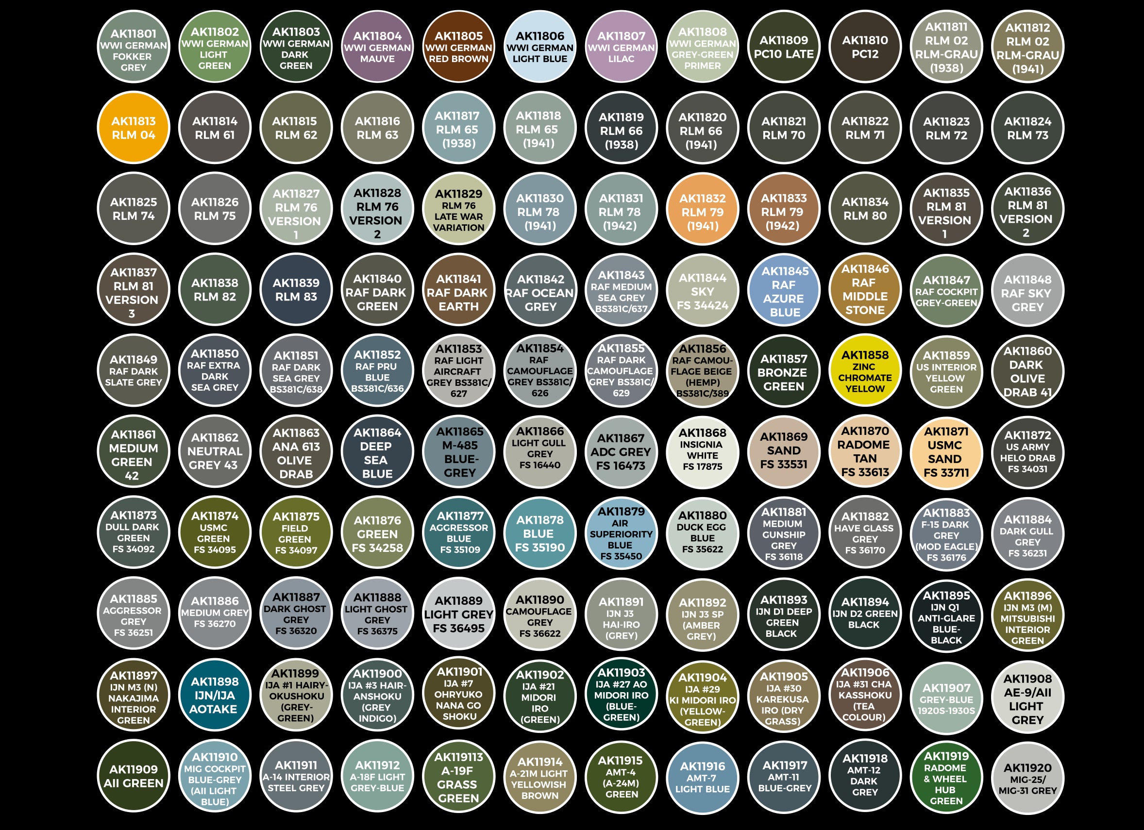 AK 3G Plastic Briefcase 120 Aircraft Colors | 8435568333475