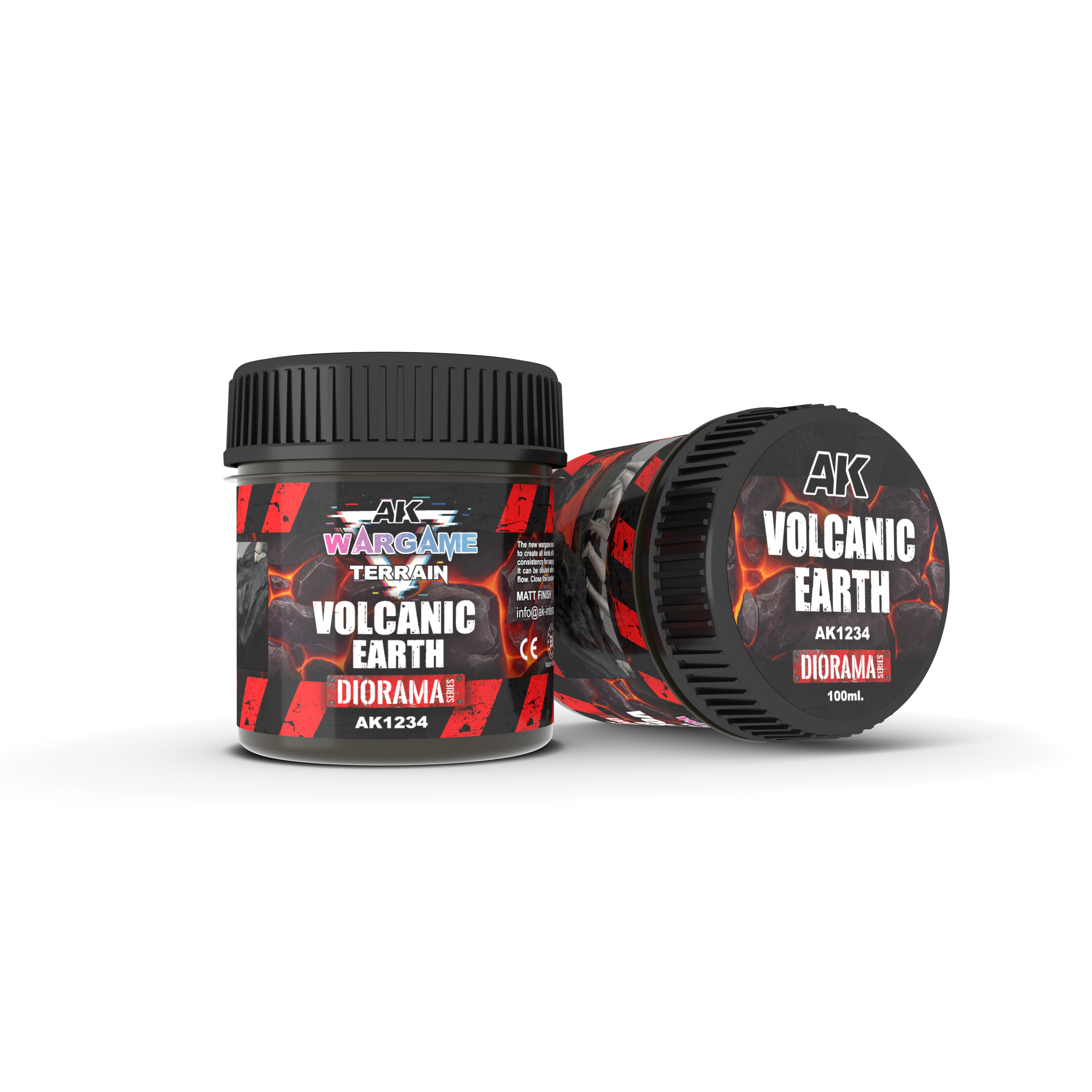 AK Interactive Wargame Battle Ground Terrains Volcanic Earth - 100ml (Acrylic)