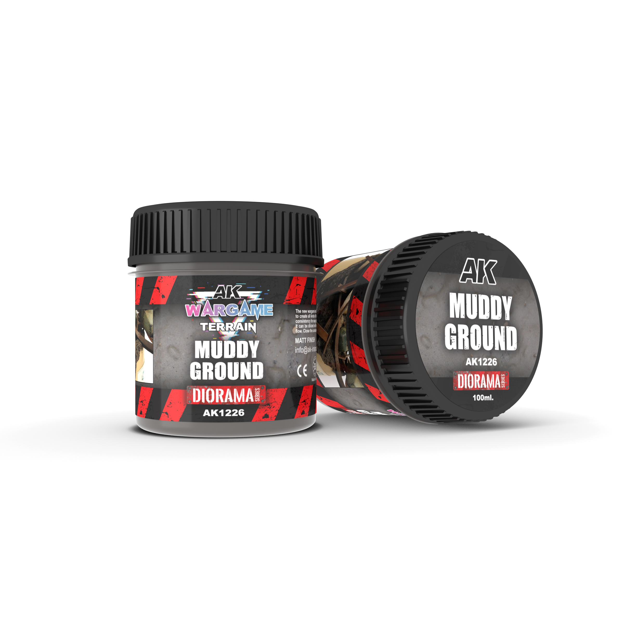 AK Interactive Wargame Battle Ground Terrains Muddy Ground - 100ml (Acrylic)