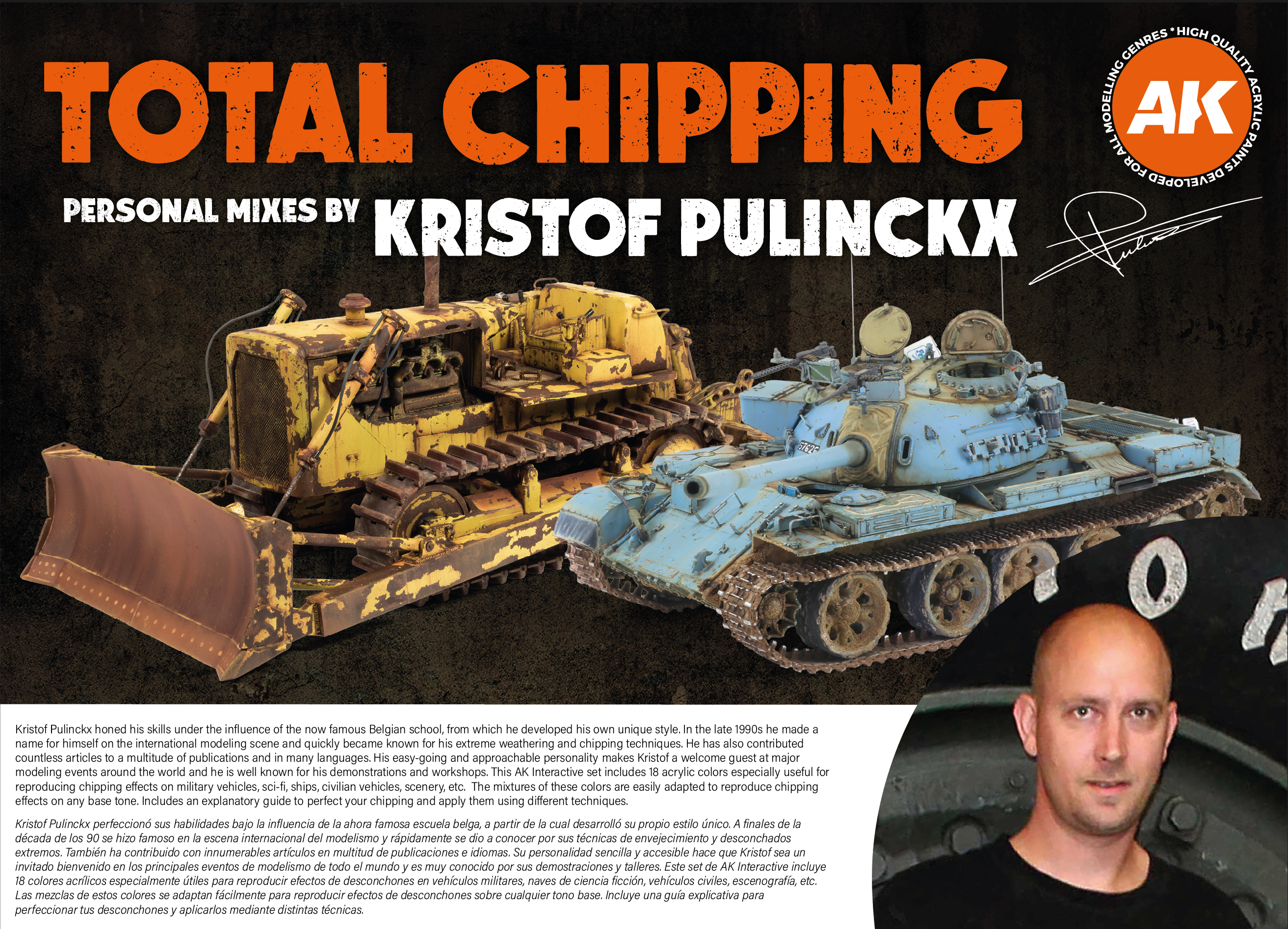 AK Interactive Total Chipping Kristof Pulinckx (18 Colors Set)