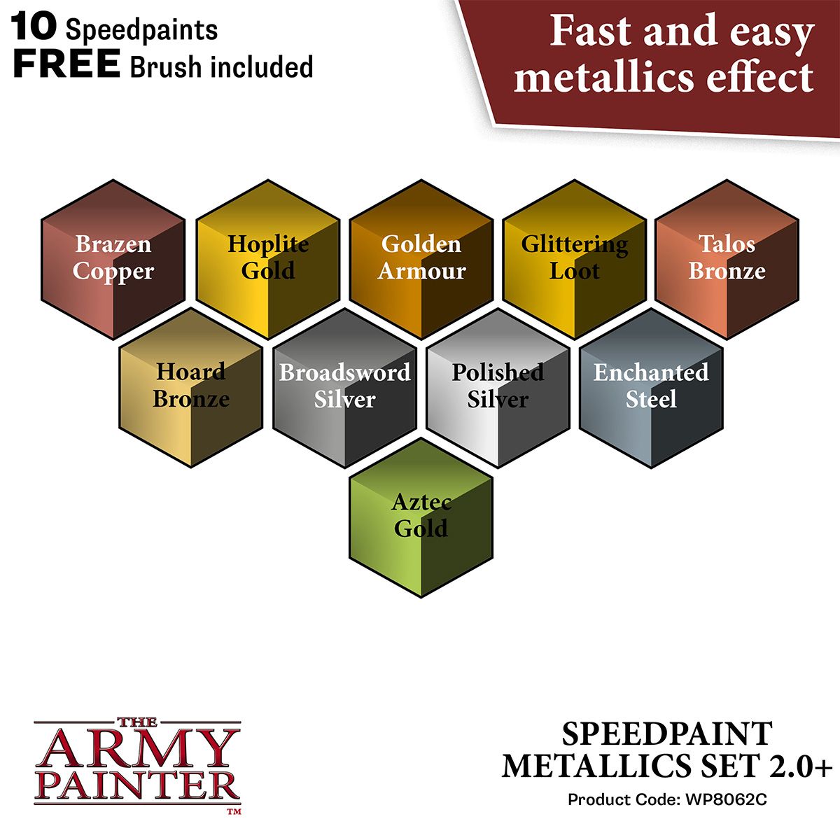 Army Painter Speedpaint Metallic Set 2.0 | 5713799806207