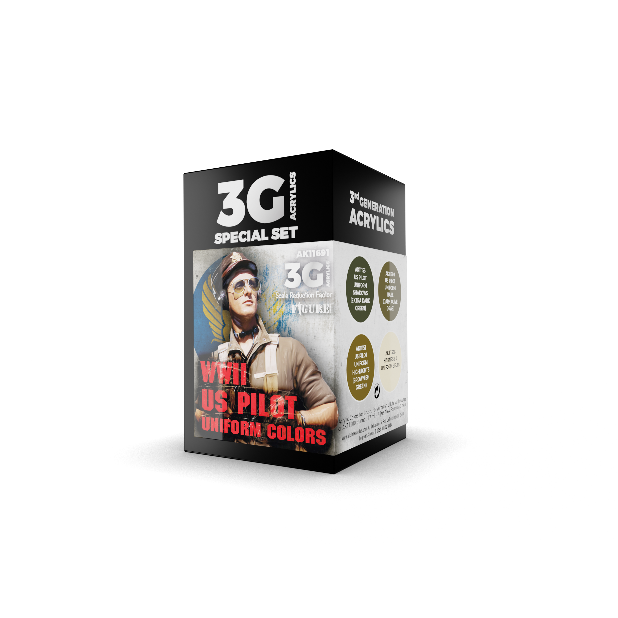 AK Interactive 3G Air - WWII US UNIFORM COLORS | 8435568312616