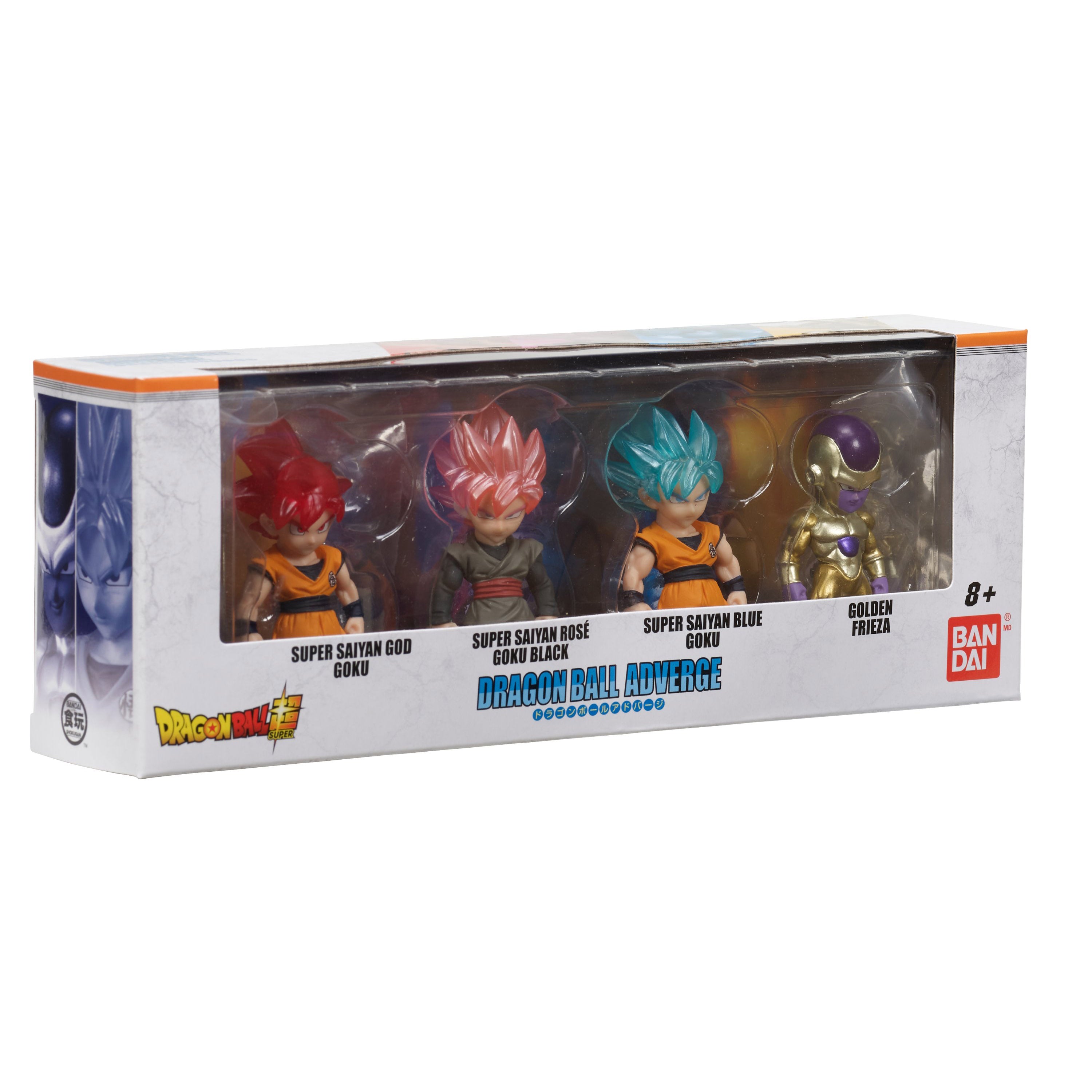 Bandai Adverge "Dragon Ball Super" Set of 4 (Goku Rose, SS Blue Goku, Golden Freiza, Goku God) | 045557866082