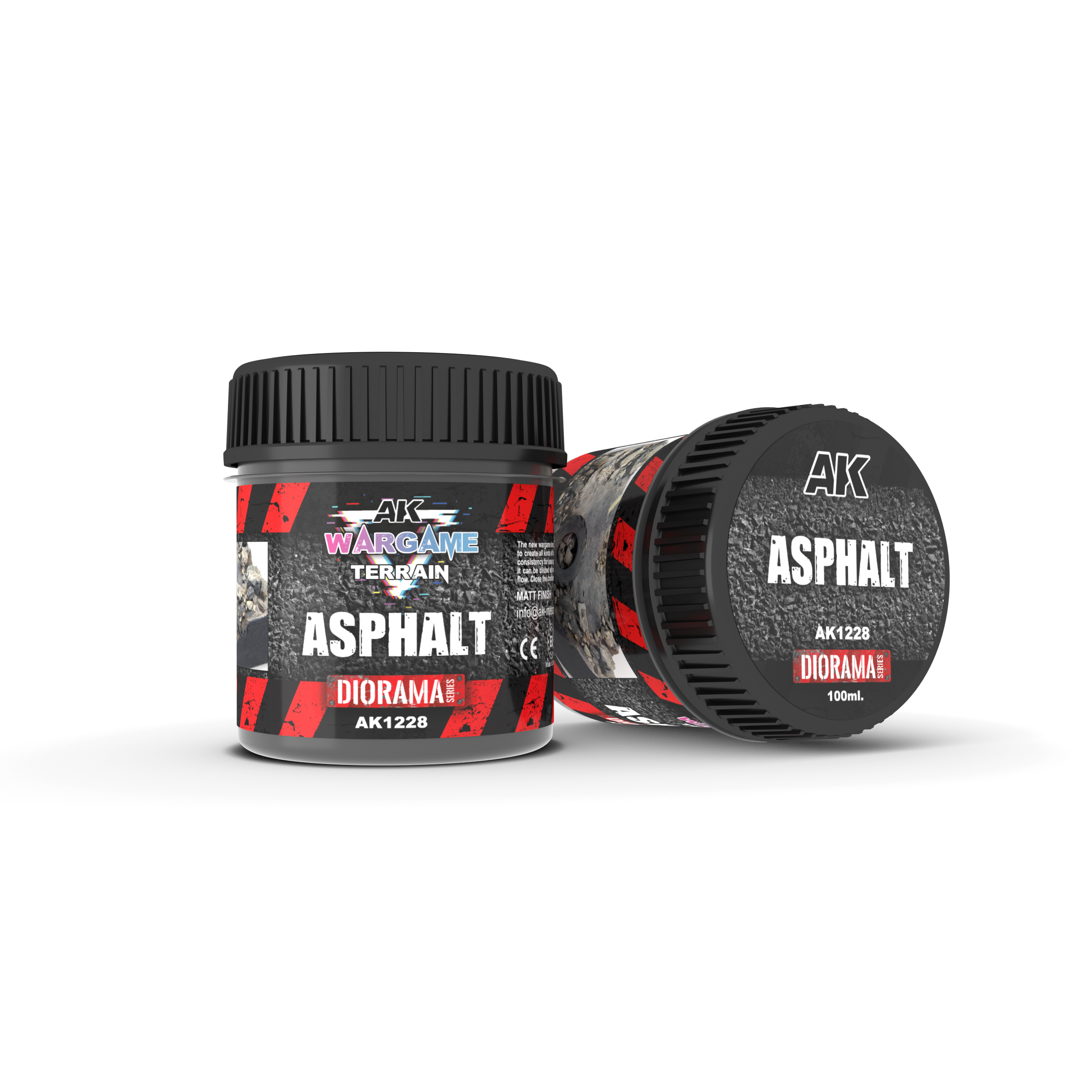 AK Interactive Wargame Battle Ground Terrains Asphalt - 100ml (Acrylic)
