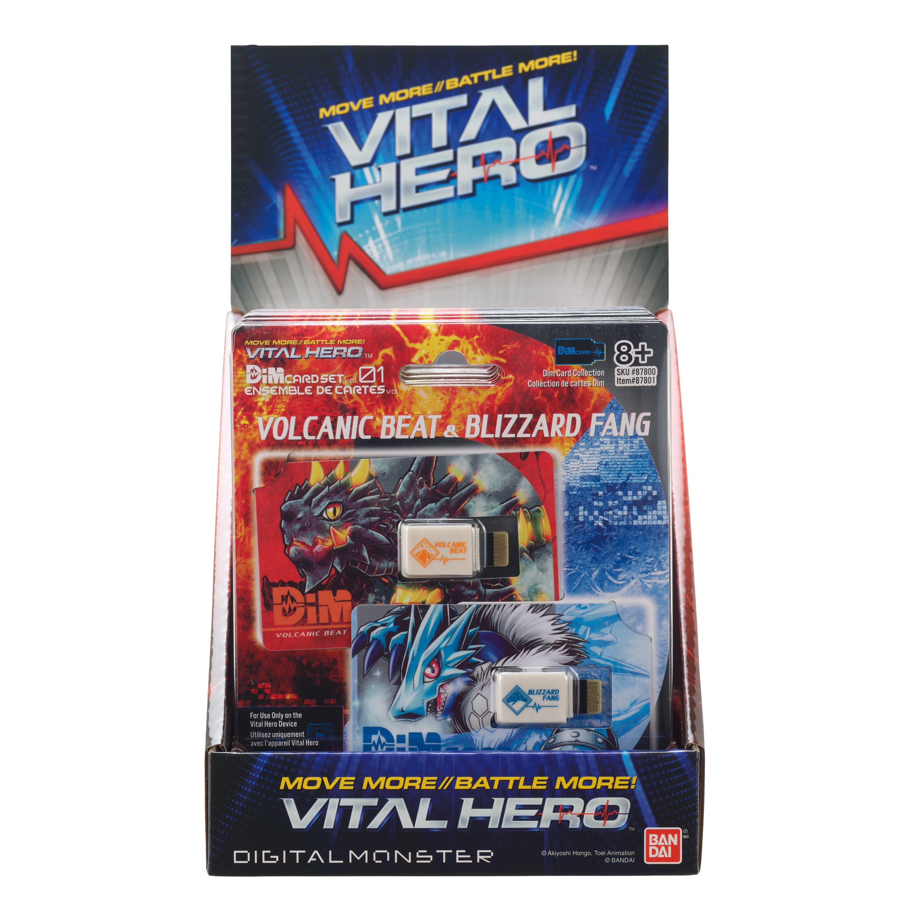 Bandai X Vital Hero DIM Card Two Pack (Volvcanic Beat & Blizzard Fang) | 045557878016