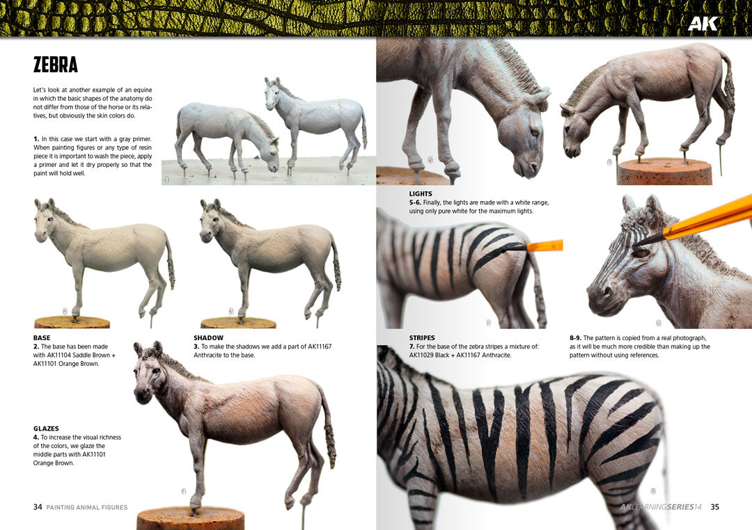 AK Interactive Learning Series #14 Painting Animal Figures (English) | 8435568334663