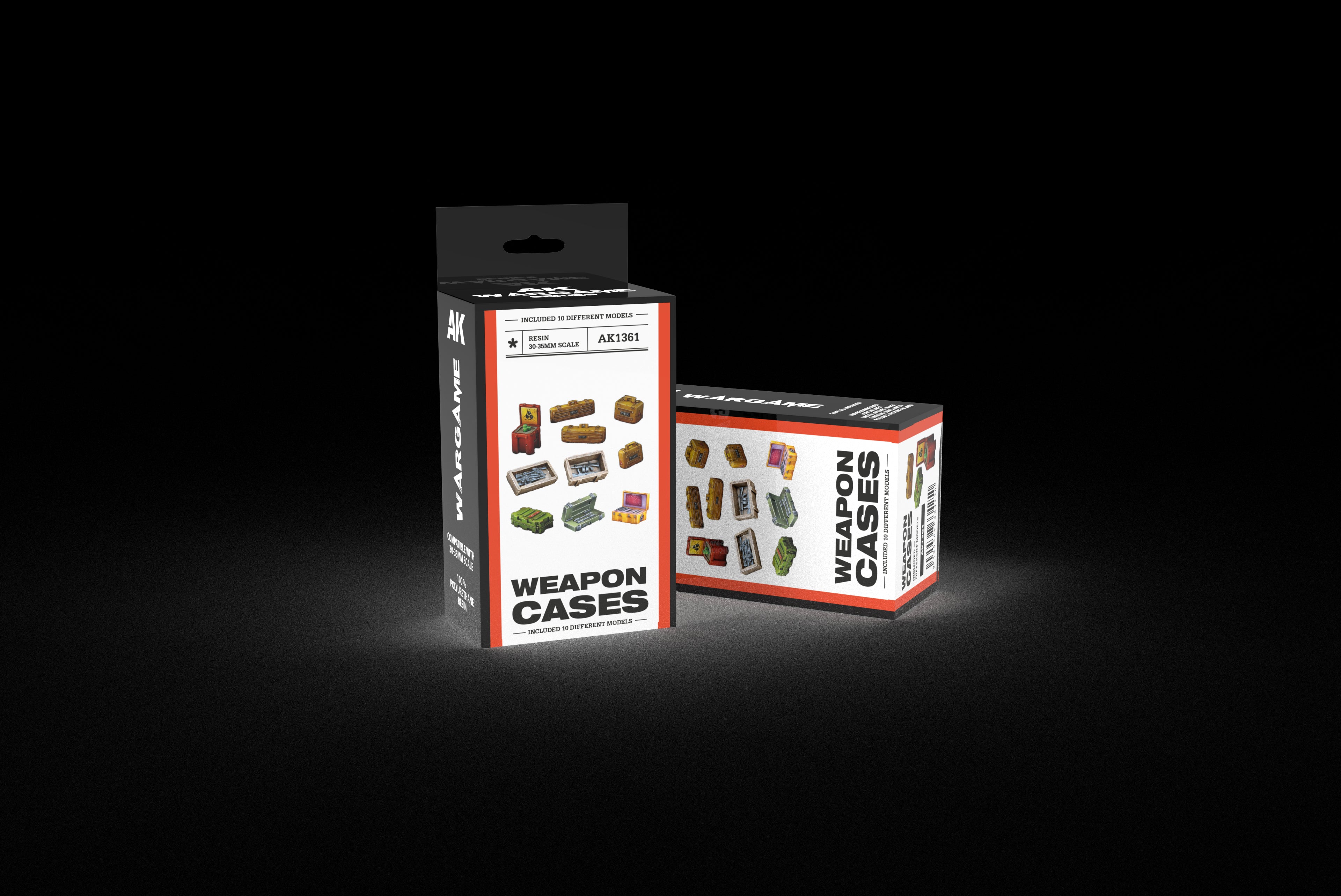 AK Interactive Scenography Wargame Set Weapon Cases (30-35mm) | 8435568334250
