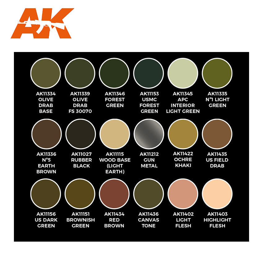 AK Interactive Adam Wilder Signature Set 18 Colors | 8435568328082