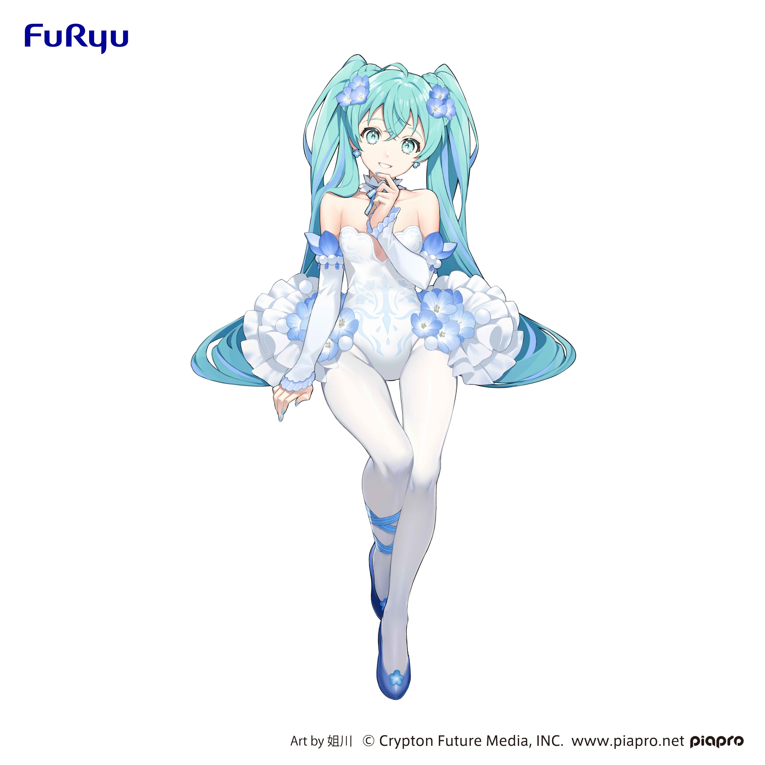 Hatsune Miku Series Miku Flower Fairy Nemophila Noodle Stopper Figure | 4580736402553