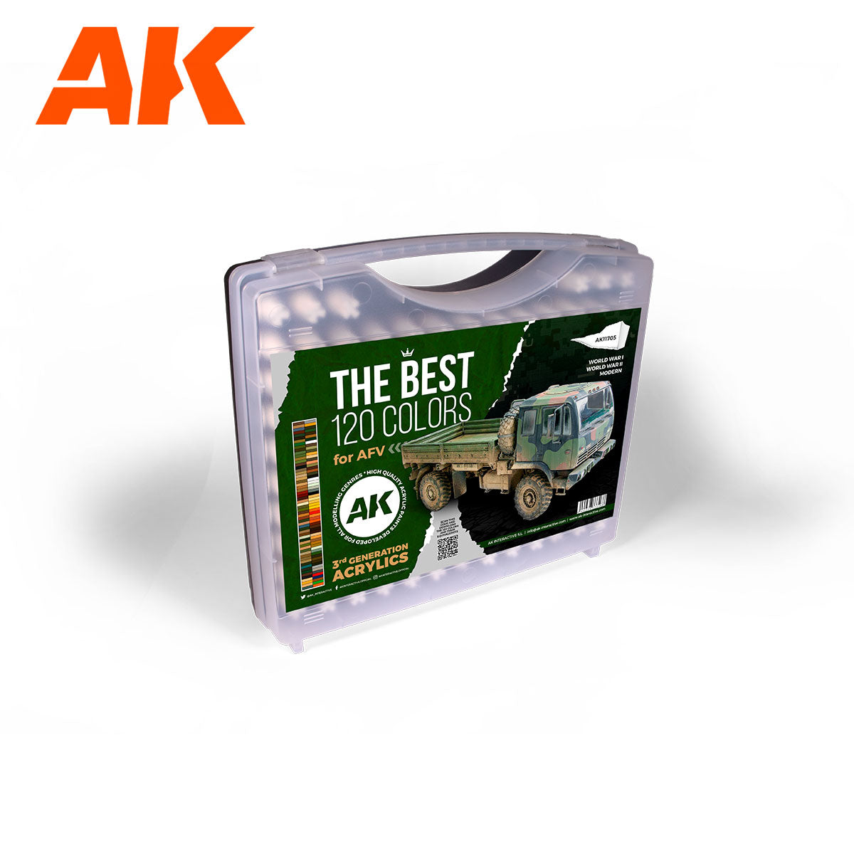 AK 3G Plastic Briefcase 120 AFV Colors | 8435568333468
