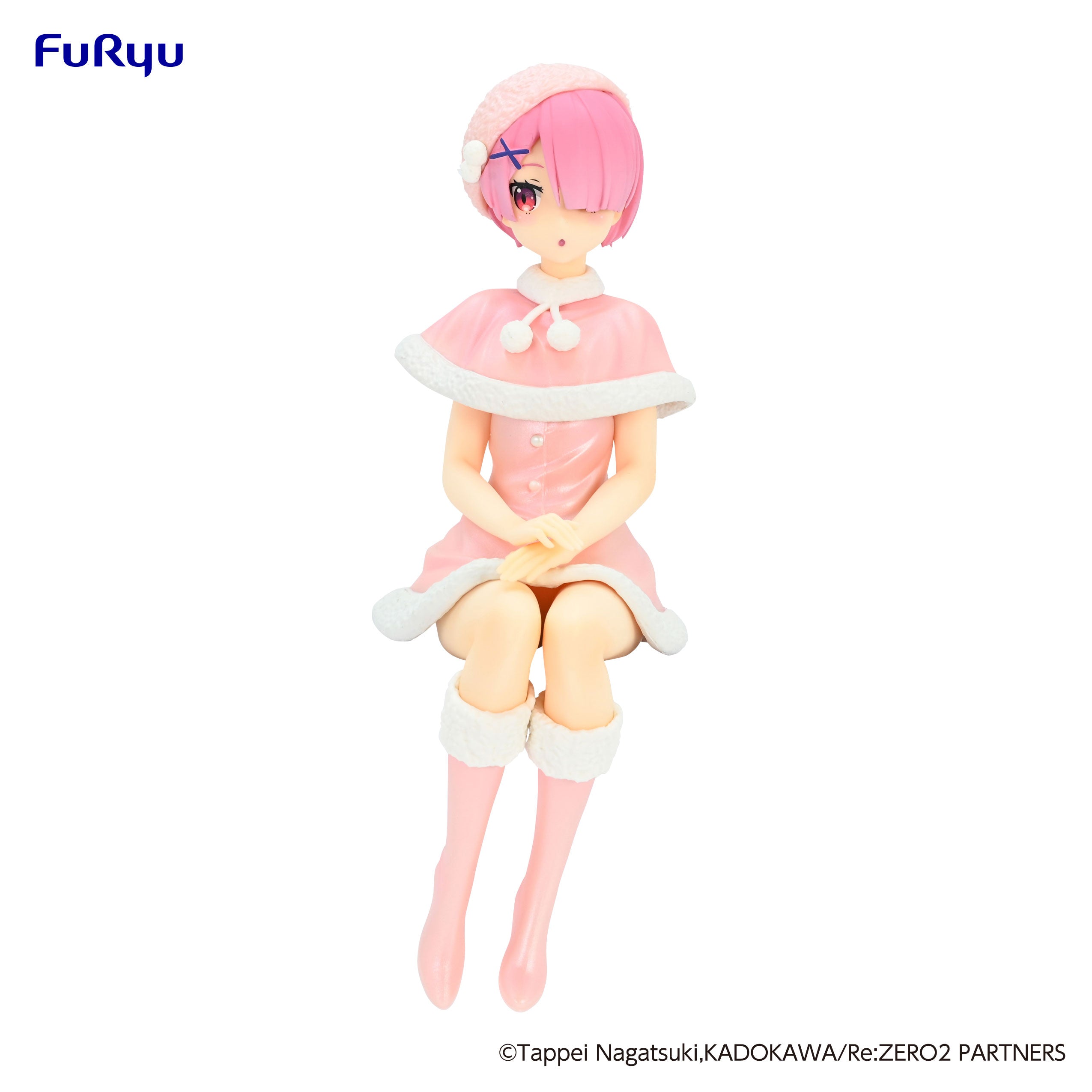 FURYU Corporation Re:ZERO -Starting Life in Another World- Noodle Stopper Figure -Ram Snow Princess Pearl Color ver.-(4582655071155)