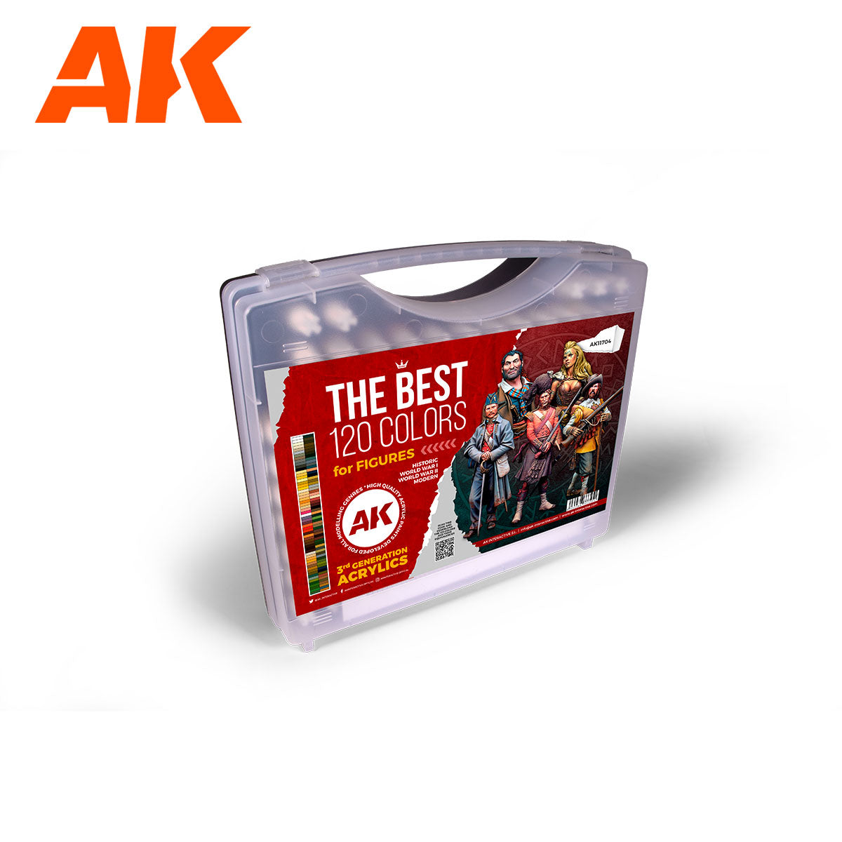 AK 3G Plastic Briefcase 120 Figure Colors | 8435568333451