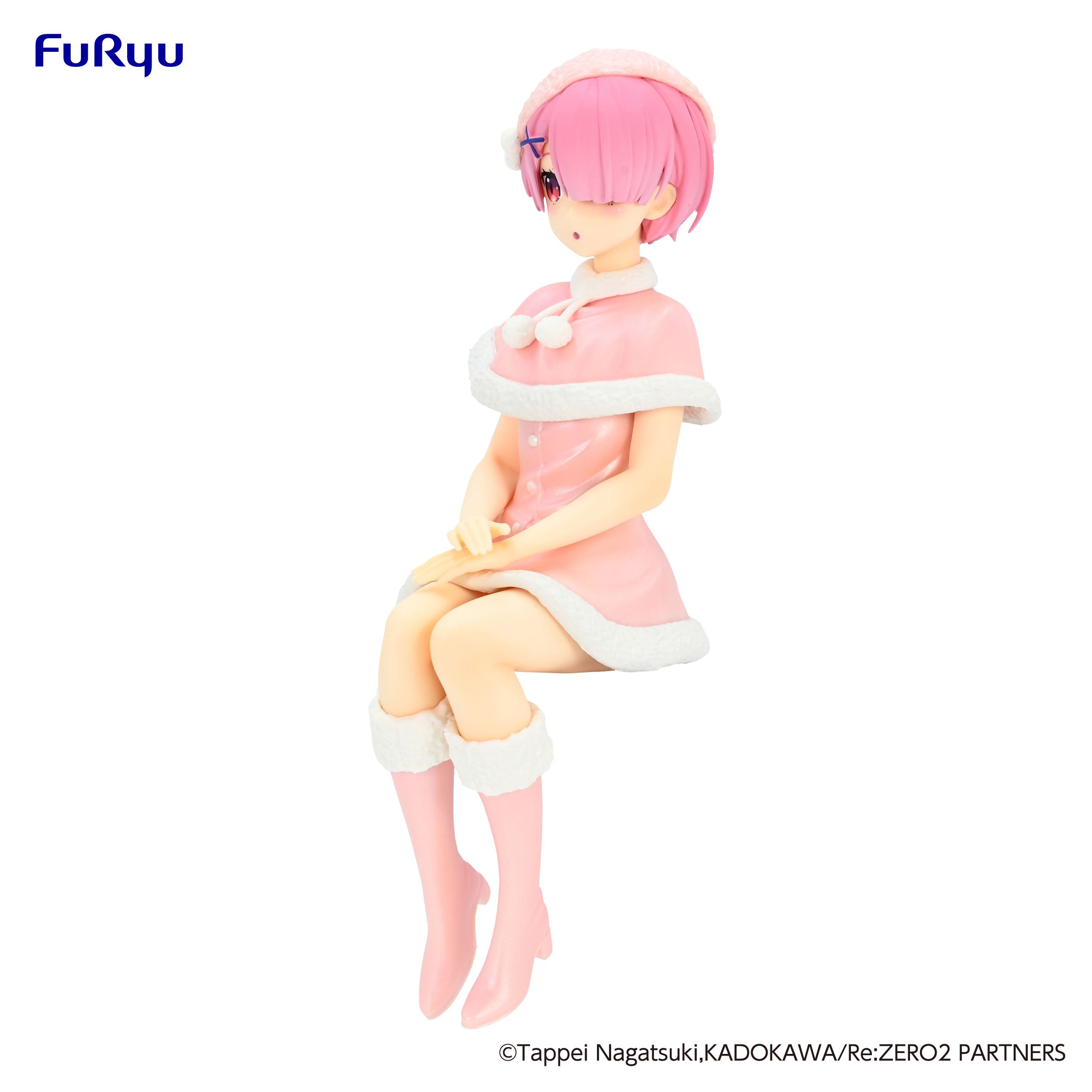 FURYU Corporation Re:ZERO -Starting Life in Another World- Noodle Stopper Figure -Ram Snow Princess Pearl Color ver.-(4582655071155)