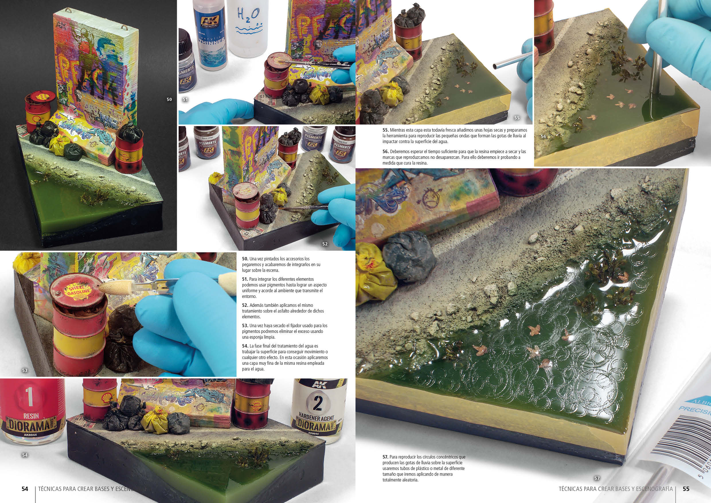 AK Interactive Techniques for creating bases and scenography – Spanish | 8435568333420