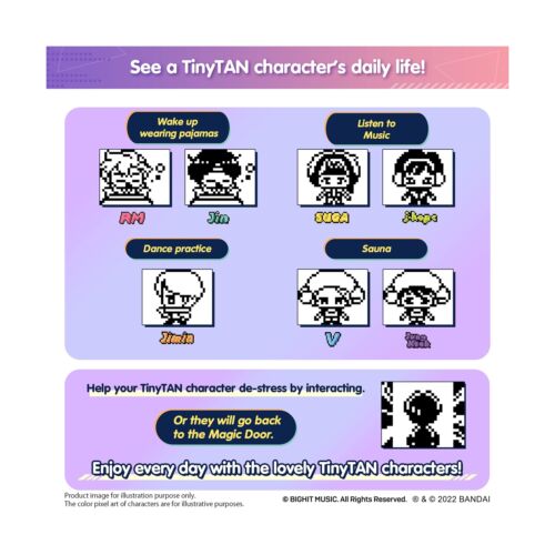 Bandai Tamagotchi Collaboration, Purple "Tiny Tan x Tamagotchi" | 045557888664