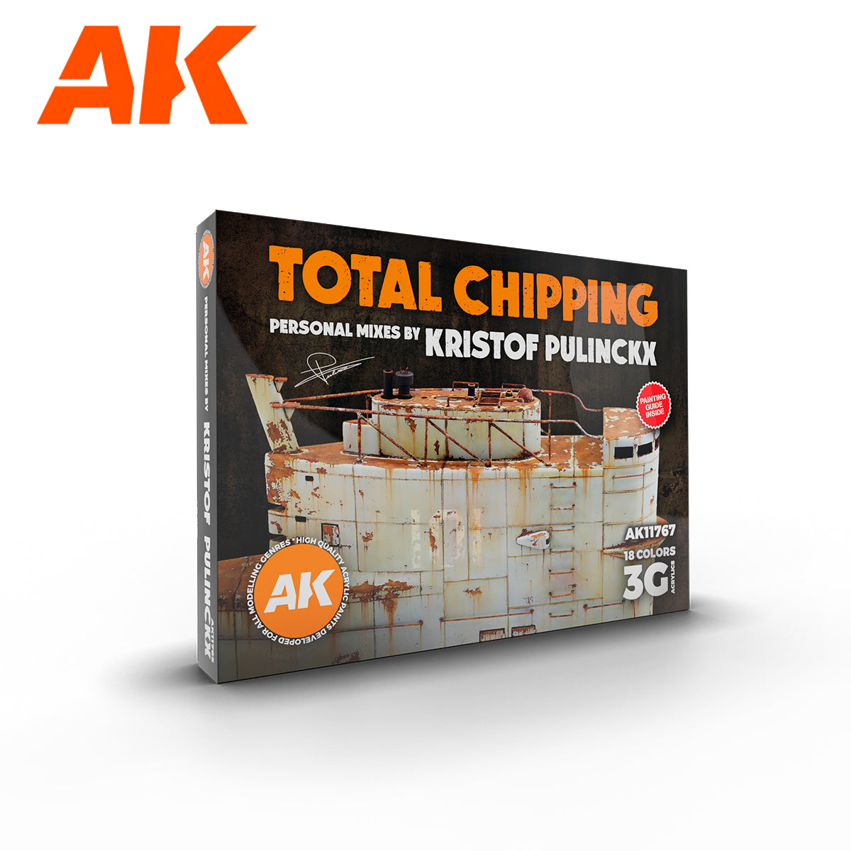 AK Interactive Total Chipping Kristof Pulinckx (18 Colors Set)