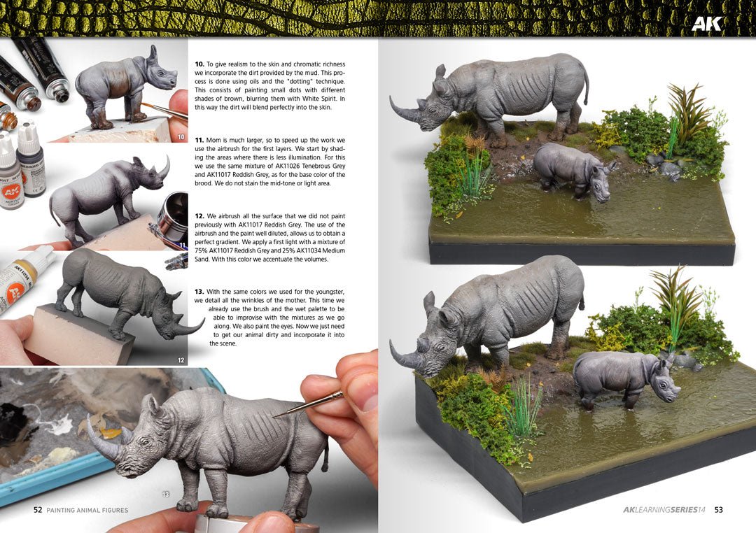 AK Interactive Learning Series #14 Pintura de Figuras de animals (Spanish) | 8435568334670