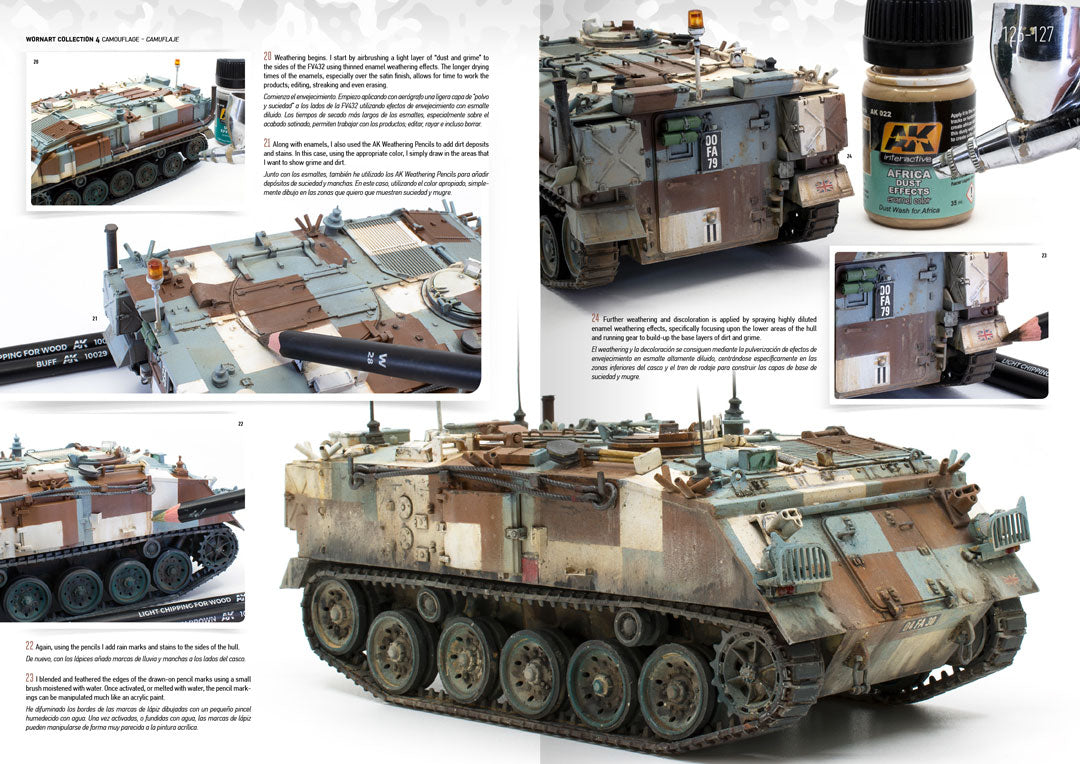 AK Interactive Worn Art Collection #04 Camouflage - Bilingual