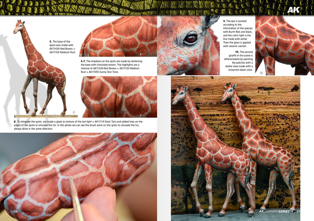 AK Interactive Learning Series #14 Pintura de Figuras de animals (Spanish) | 8435568334670