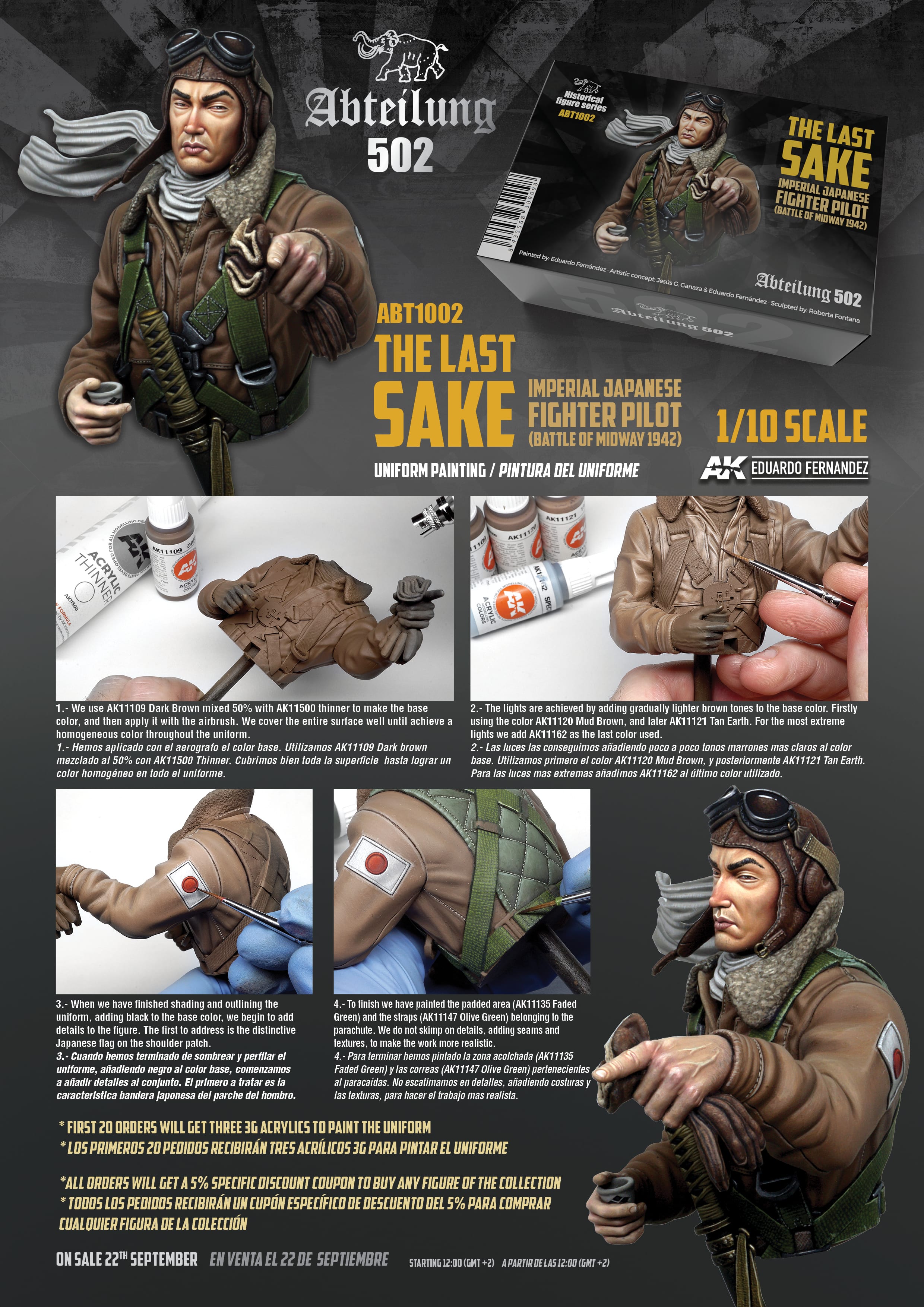 Abteilung502 1/10 The Last Sake Imperial Japanese Fighter Pilot Figure Kit | 8435568309098