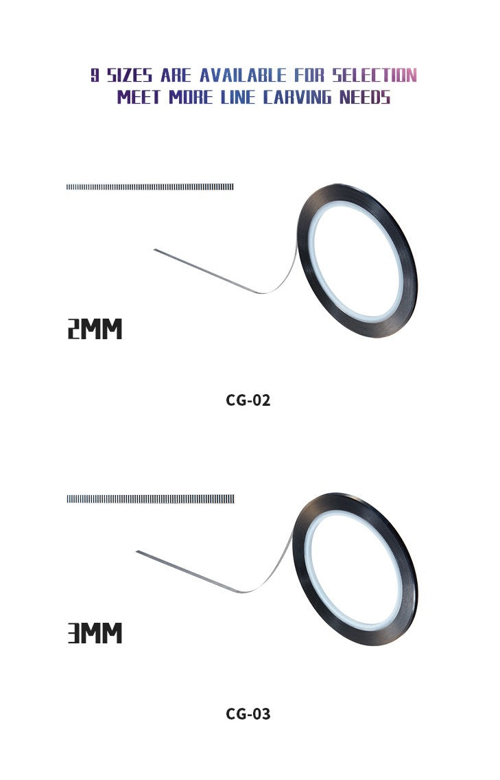DSPIAE Hard Edged Carving Tape with Adhesive Back 6mm x 30m (for Panel Lines) | 6970845560974