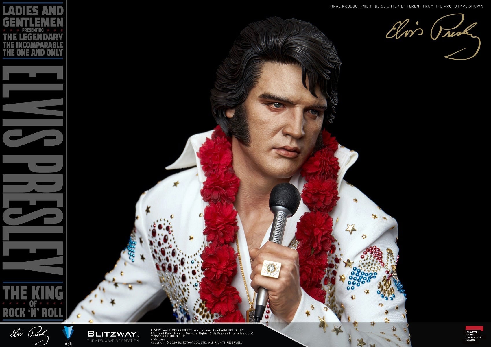 Blitzway 'Elvis Presley', 1/4th Superb Scale Statue | 8809321479395
