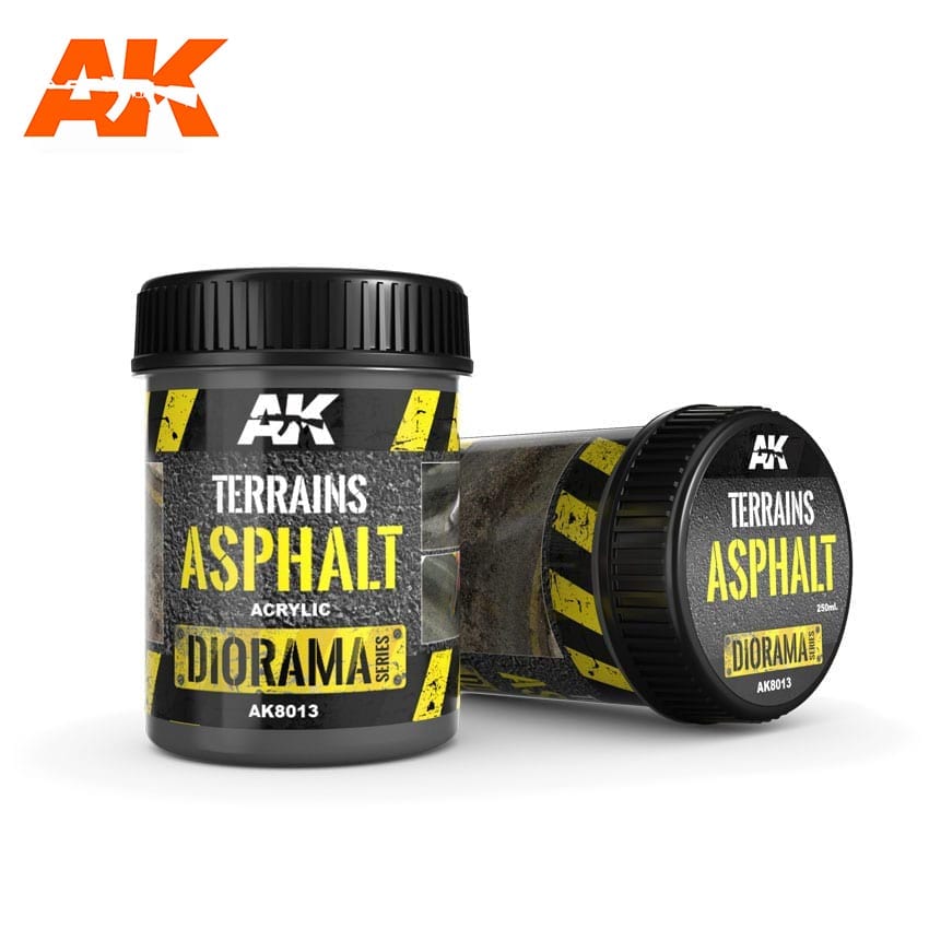 AK Interactive Terrains Asphalt - 250ml (Acrylic) | 8436564920959