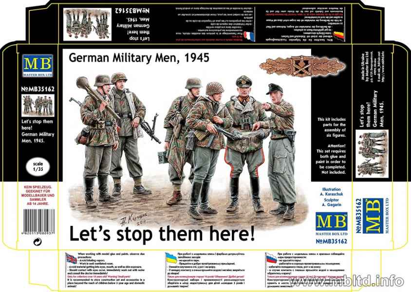 MASTER BOX 1/35 Let's stop them here German Military Men, 1945 | 4820113080937